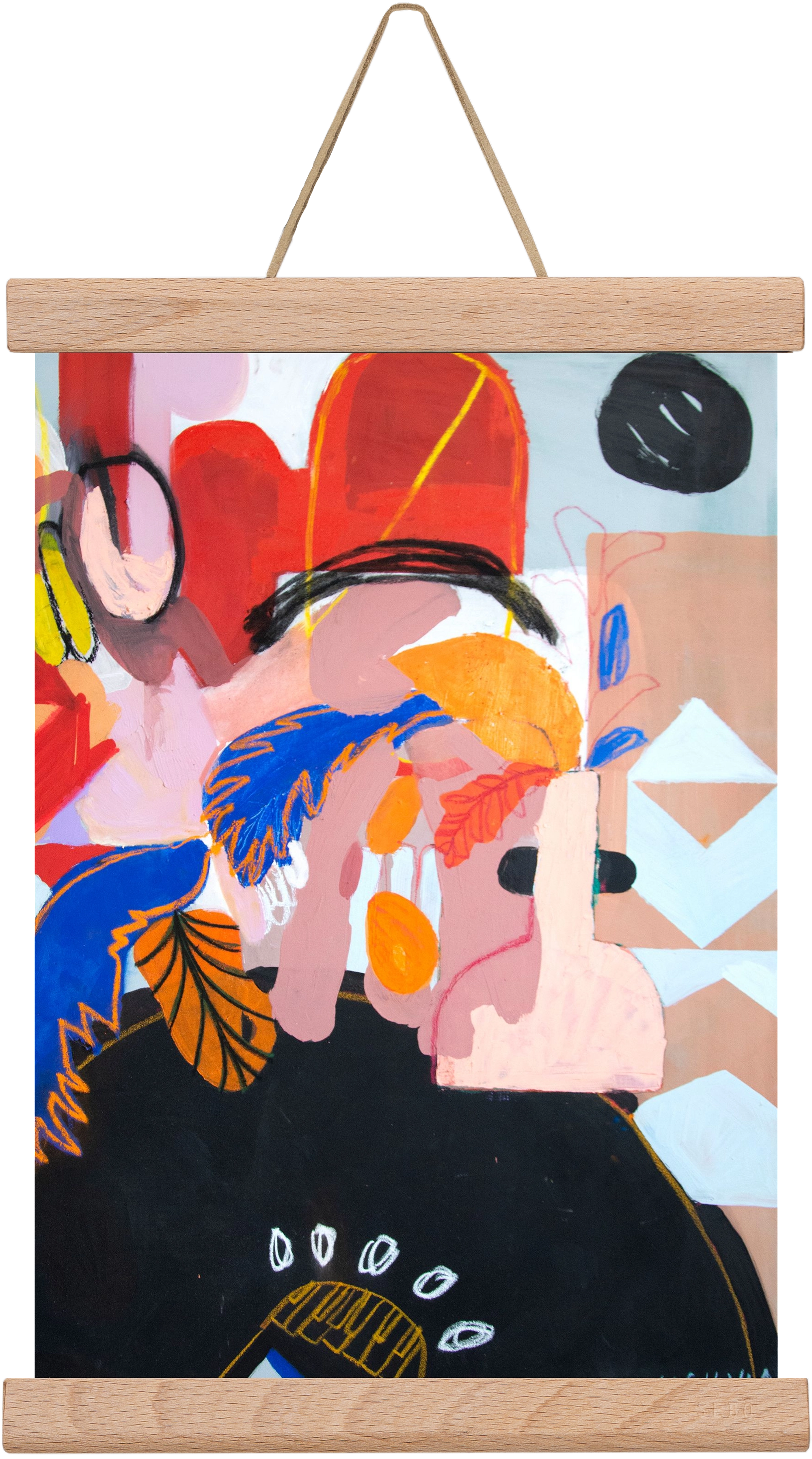 Sam o sebe I., 20x30 cm (20x30 cm), Tölgy akasztó