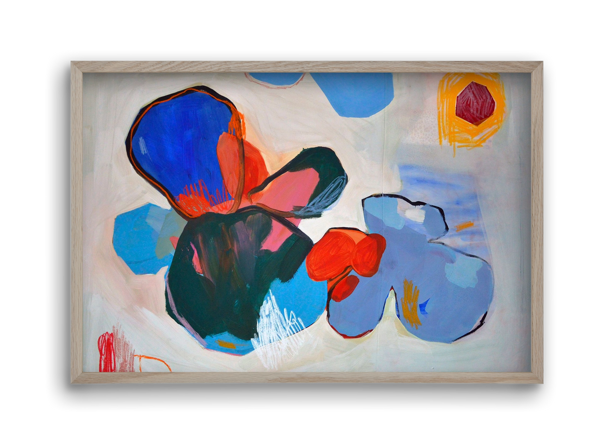 Purple thoughts, 45x30 cm (45x30 cm), Tölgy keret