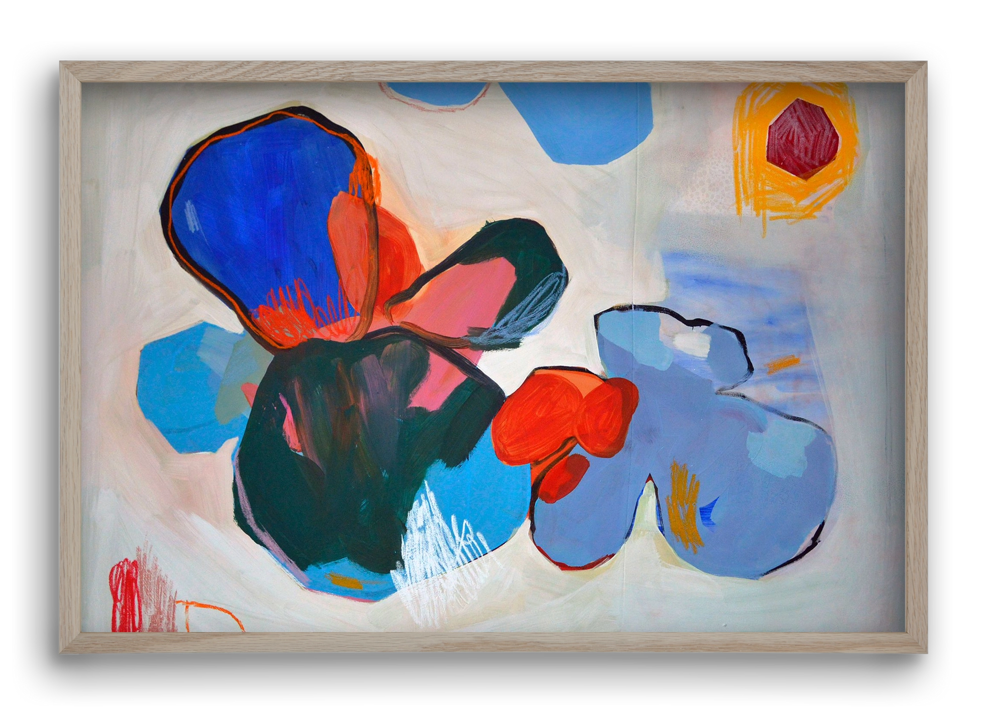Purple thoughts, 60x40 cm (60x40 cm), Tölgy keret