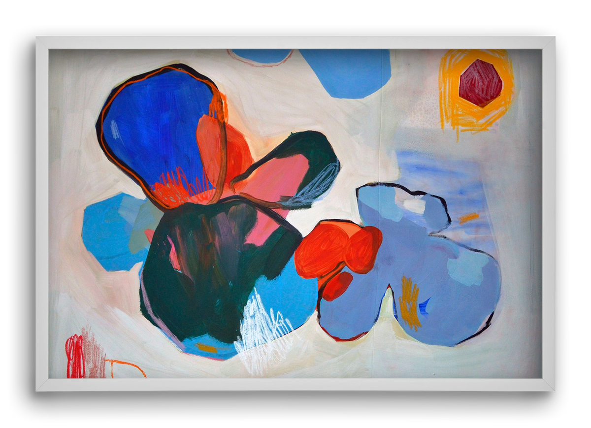 Purple thoughts, 60x40 cm (60x40 cm), Fehér keret