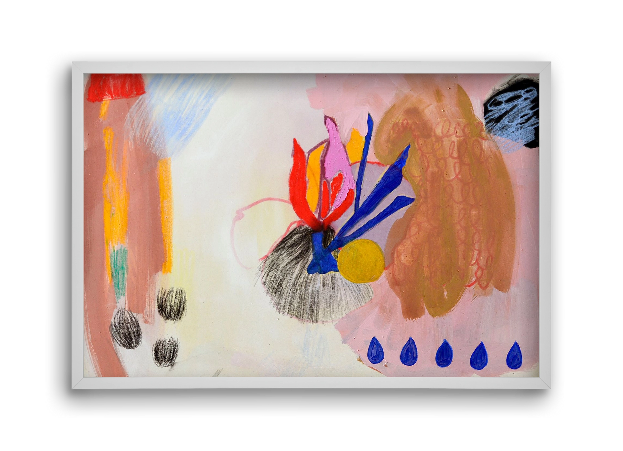 Karneval, 45x30 cm (45x30 cm), Fehér keret