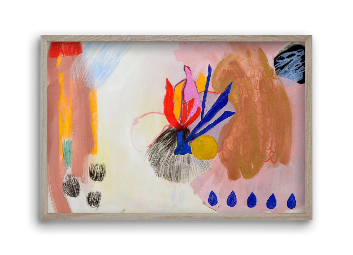Karneval, 45x30 cm (45x30 cm), Tölgy keret