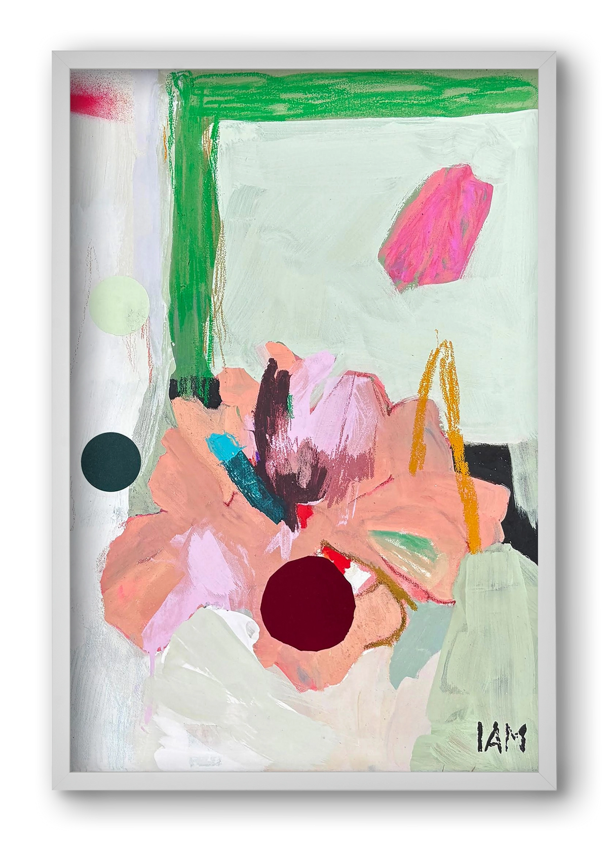 flower, 40x60 cm (40x60 cm), Fehér keret