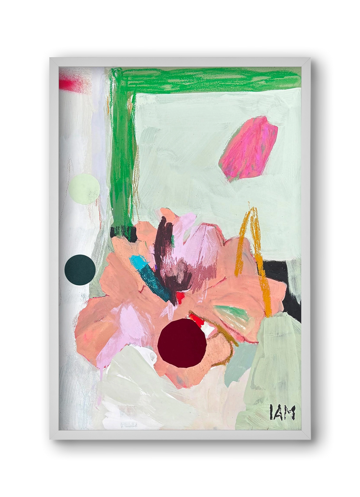 flower, 30x45 cm (30x45 cm), Fehér keret