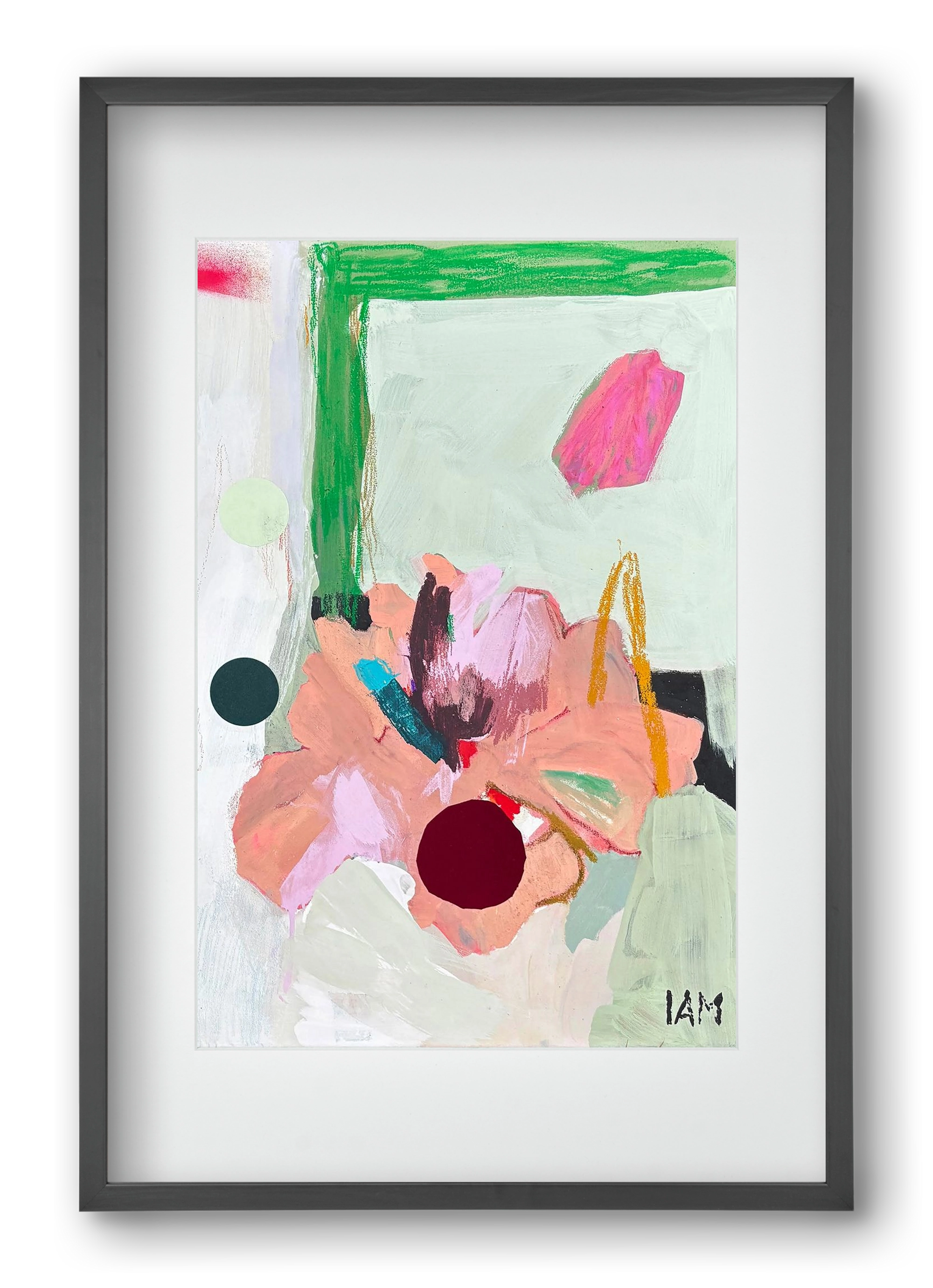 flower, 40x60 cm (30x45 cm), Fekete keret, paszpartuval