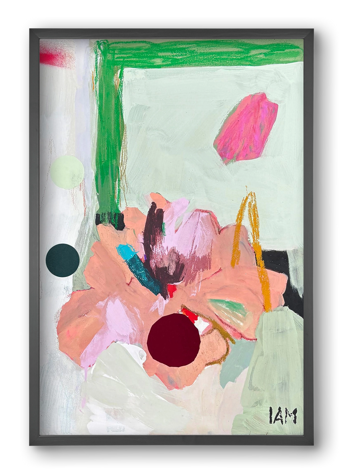 flower, 40x60 cm (40x60 cm), Fekete keret