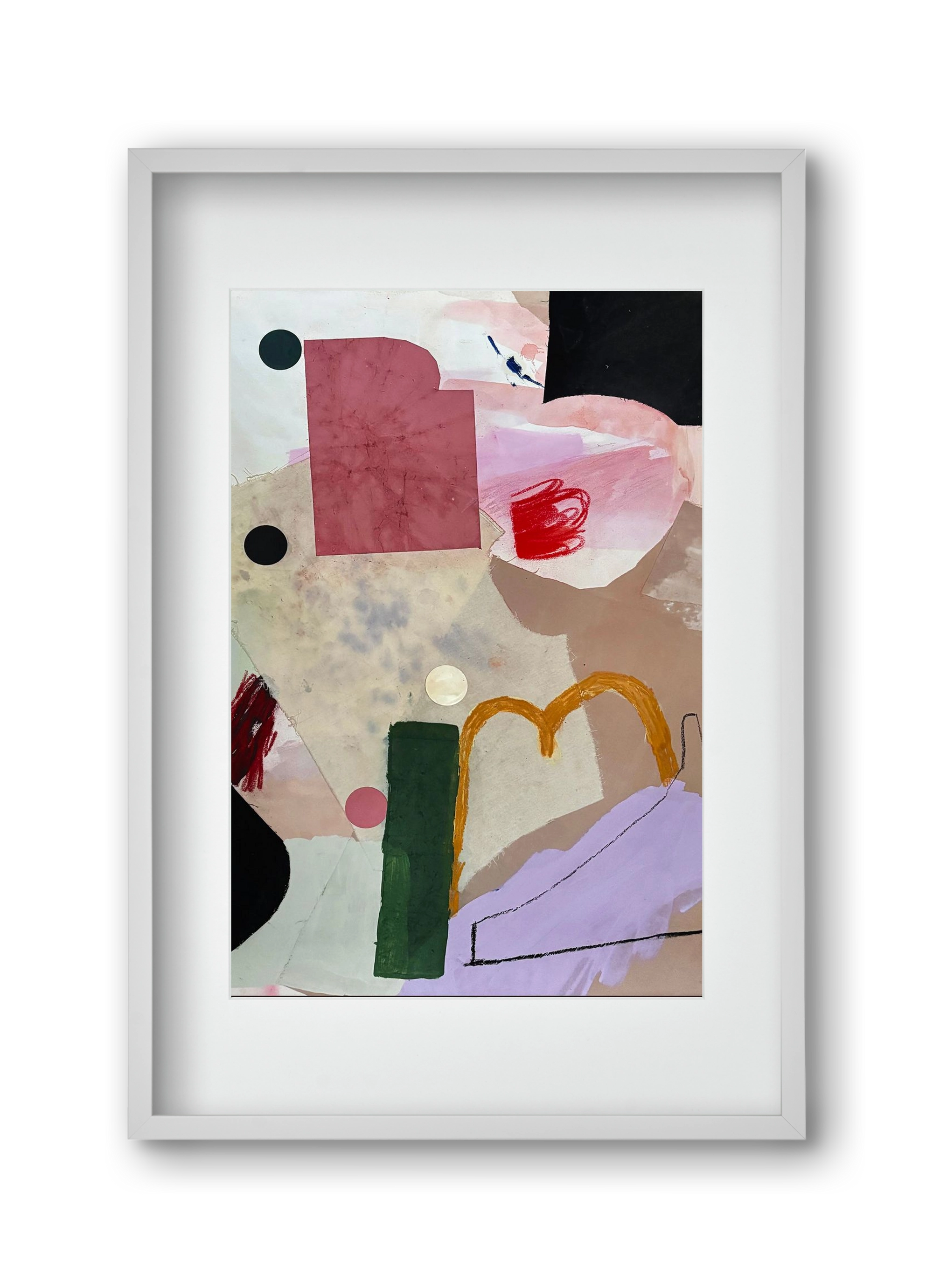 Child on the playground, 30x45 cm (20x30 cm), Fehér keret, paszpartuval