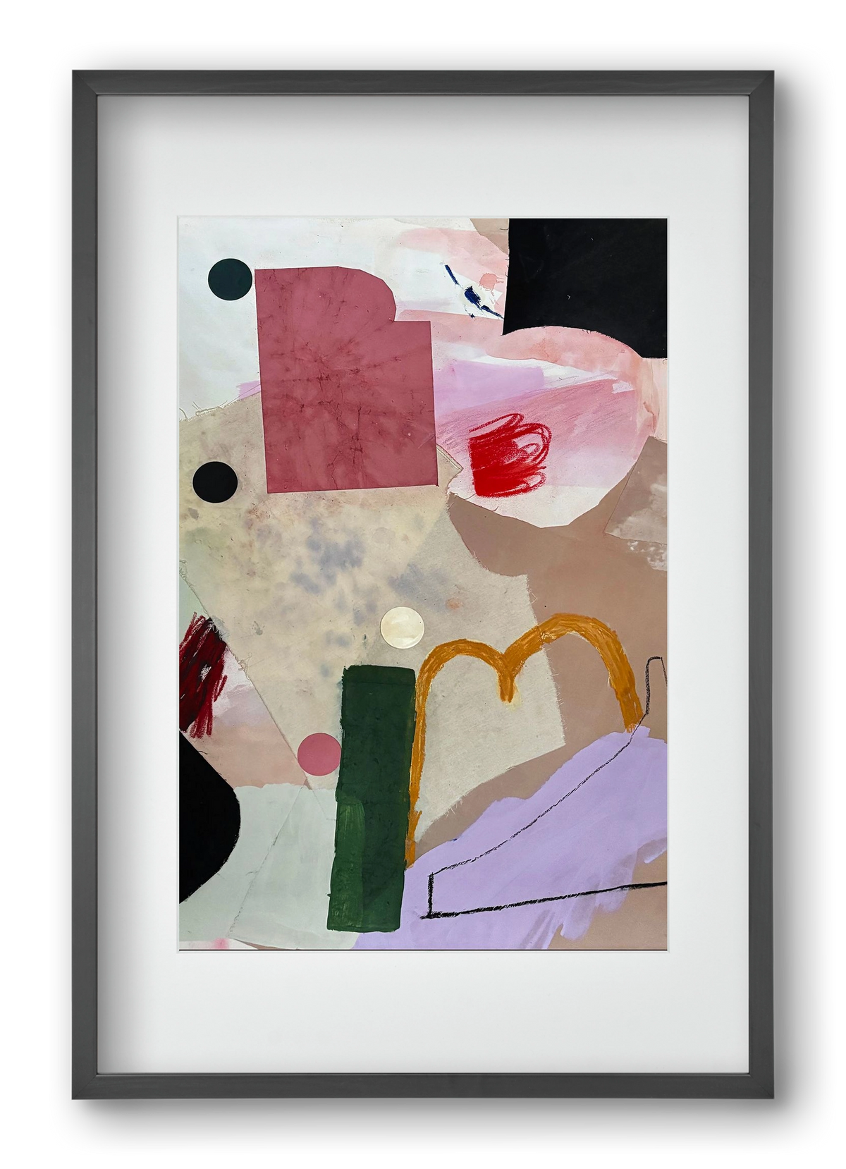 Child on the playground, 40x60 cm (30x45 cm), Fekete keret, paszpartuval
