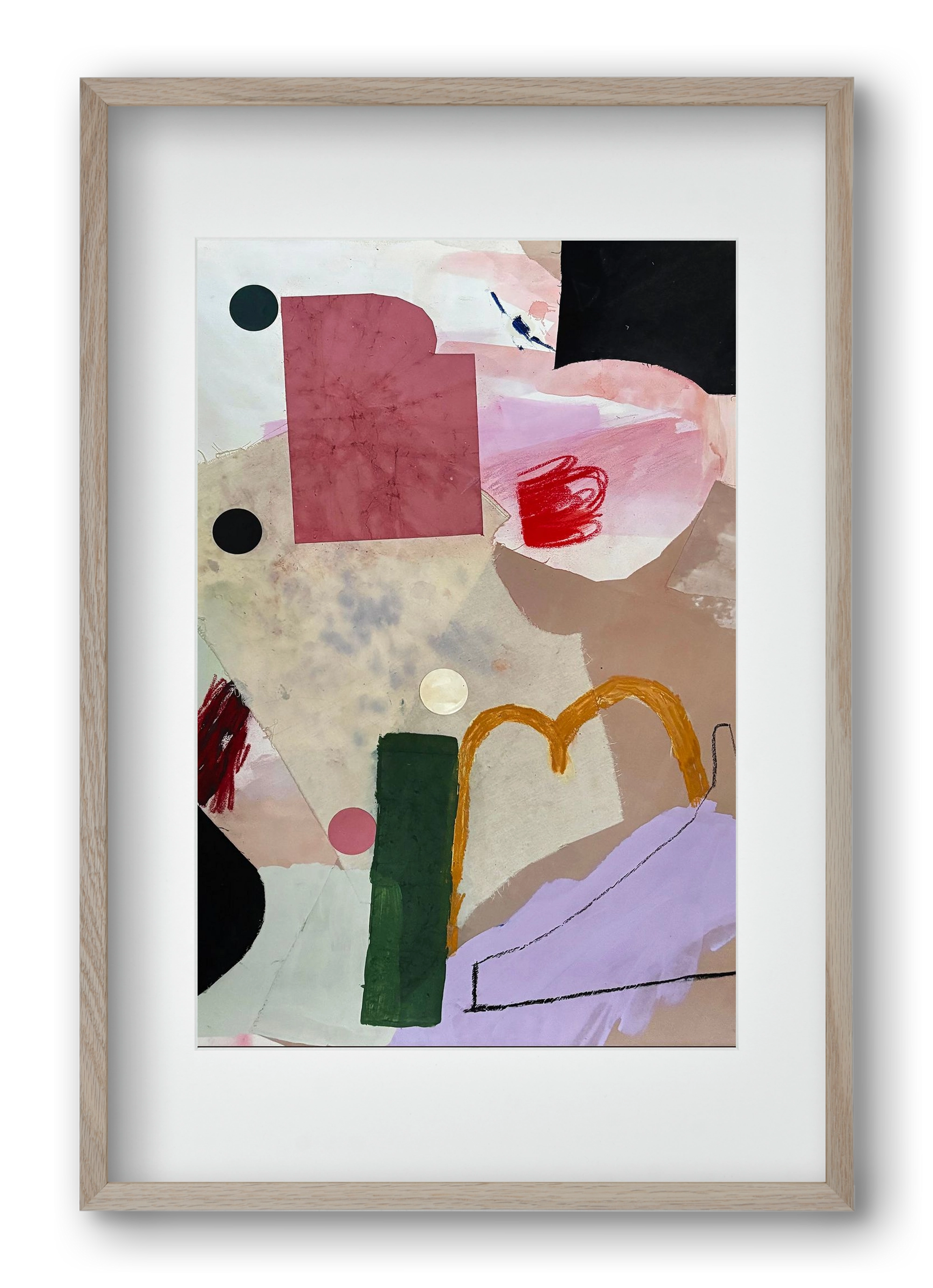 Child on the playground, 40x60 cm (30x45 cm), Tölgy keret, paszpartuval