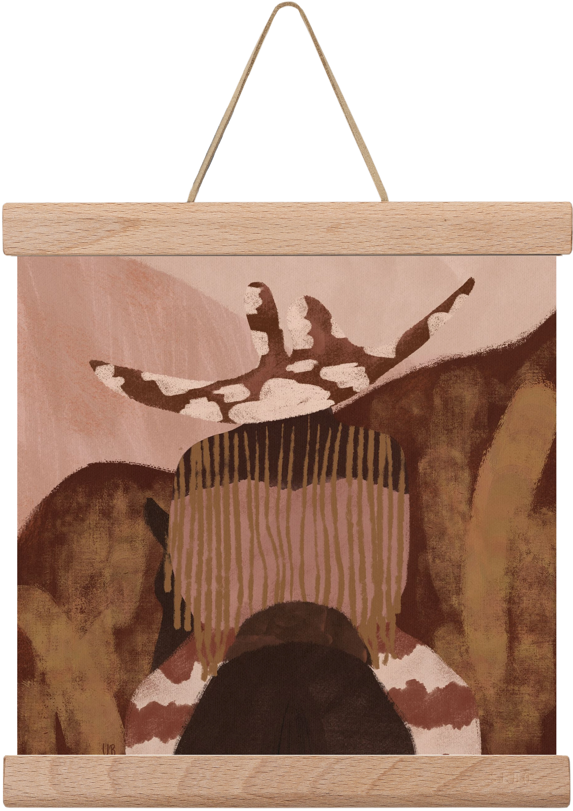 Desert gallop, 20x20 cm (20x20 cm), Tölgy akasztó
