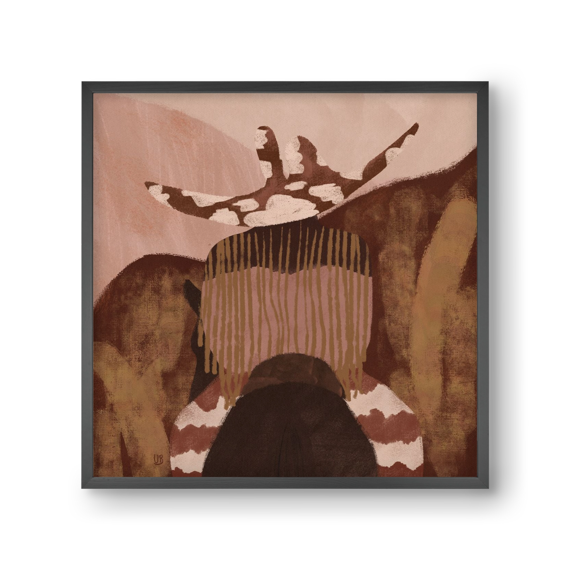 Desert gallop, 30x30 cm (30x30 cm), Fekete keret
