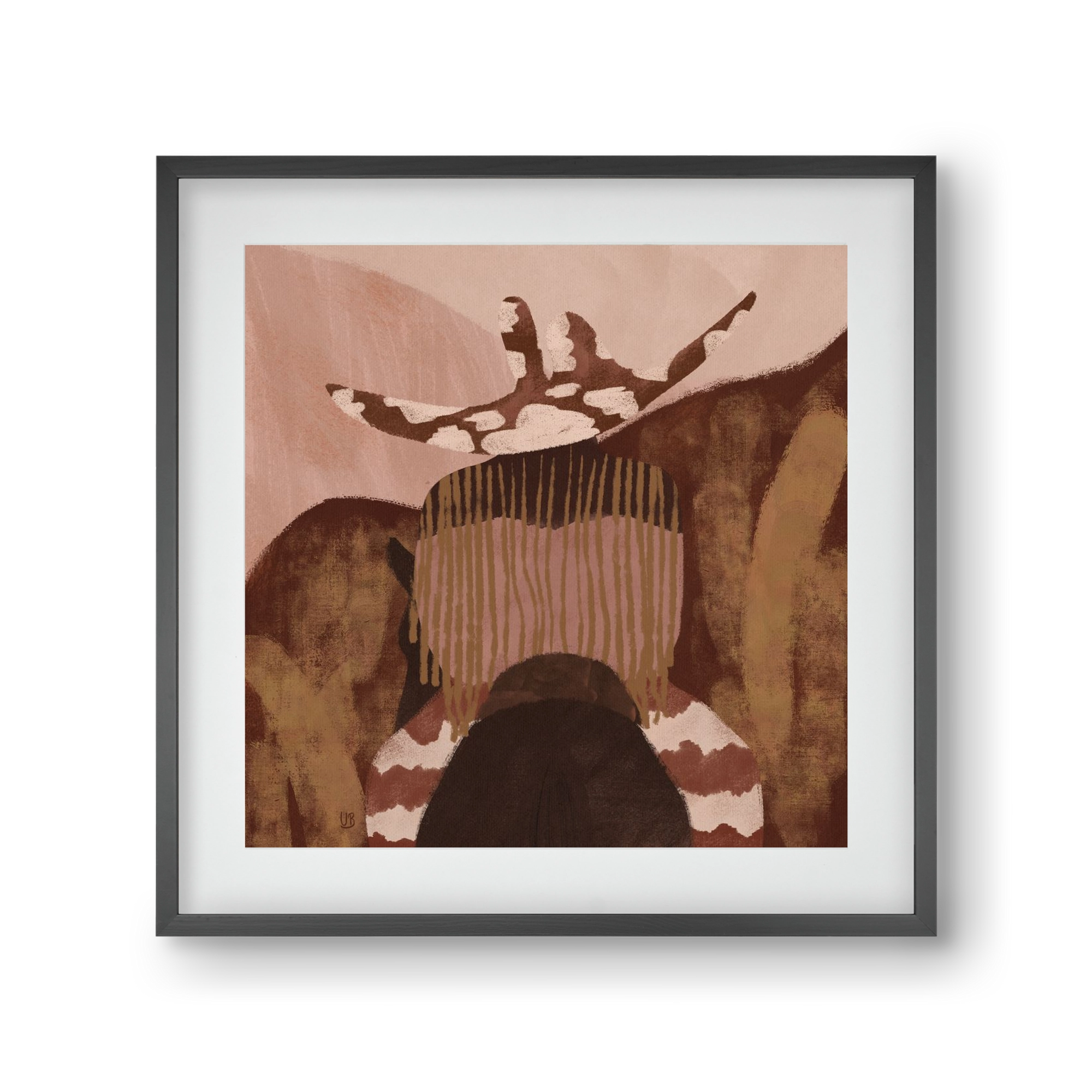 Desert gallop, 30x30 cm (20x20 cm), Fekete keret, paszpartuval