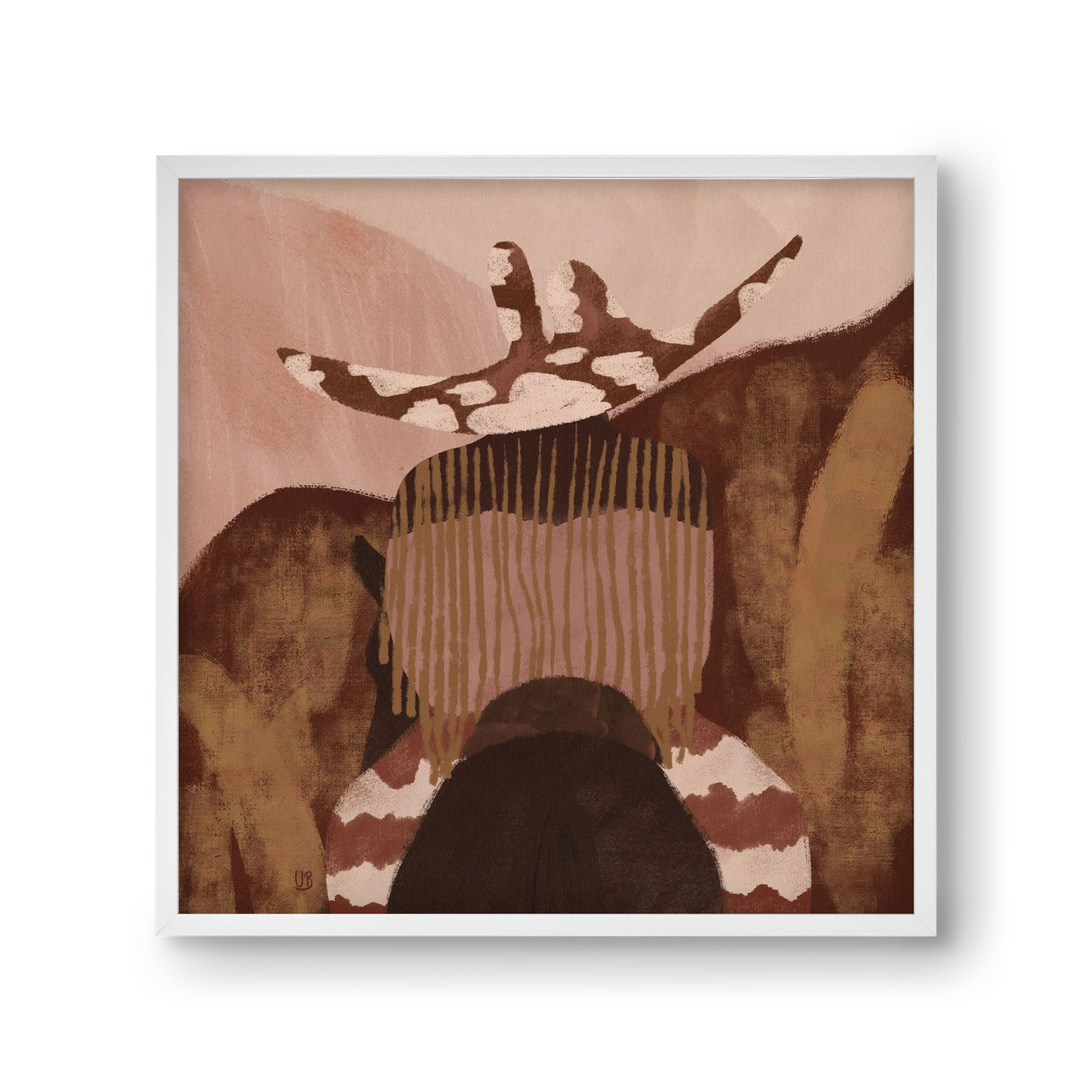 Desert gallop, 30x30 cm (30x30 cm), Fehér keret