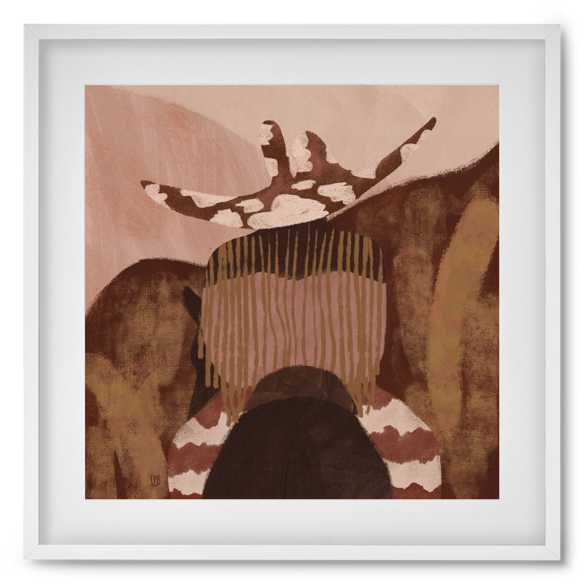 Desert gallop, 50x50 cm (40x40 cm), Fehér keret, paszpartuval
