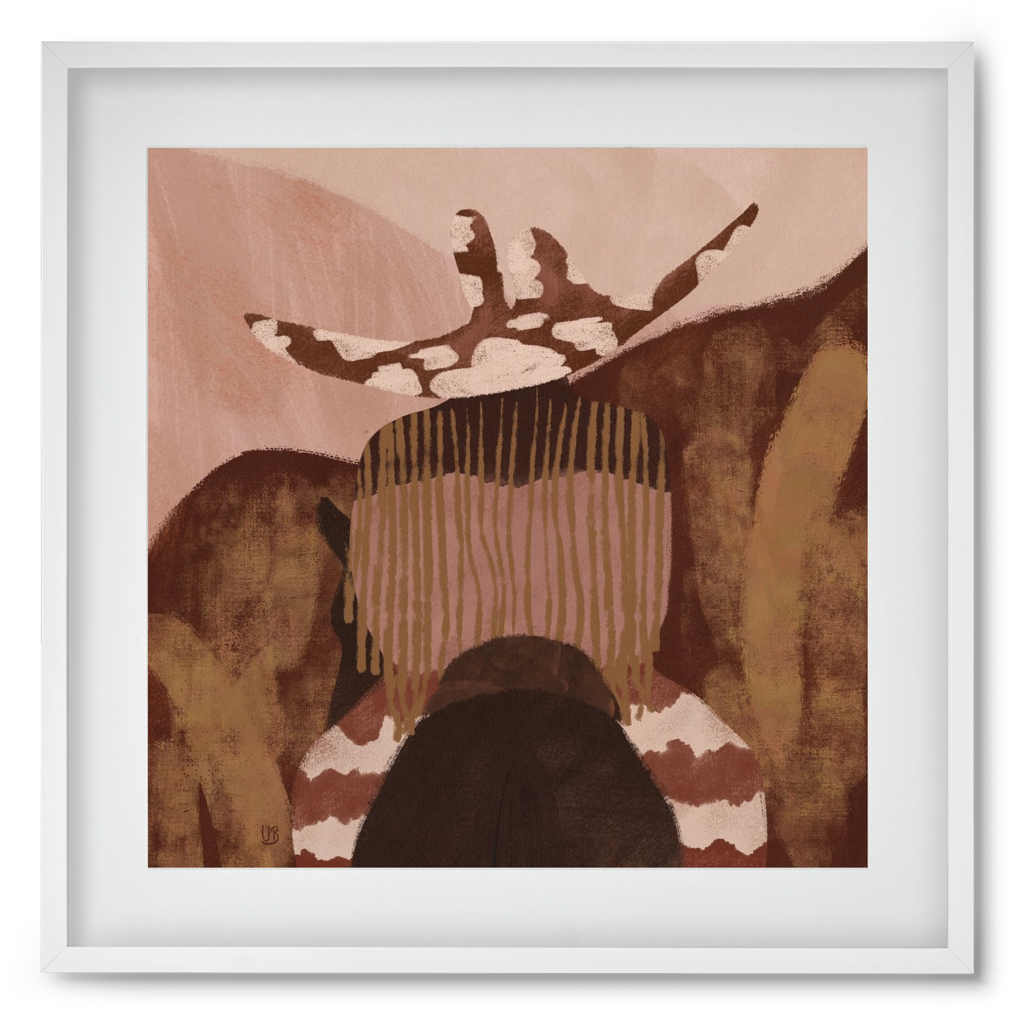 Desert gallop, 50x50 cm (40x40 cm), Fehér keret, paszpartuval