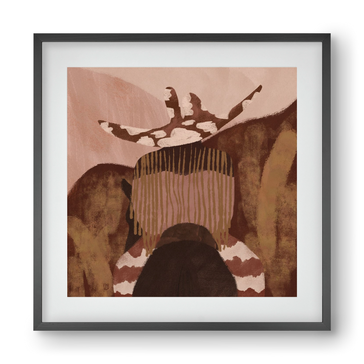 Desert gallop, 40x40 cm (30x30 cm), Fekete keret, paszpartuval