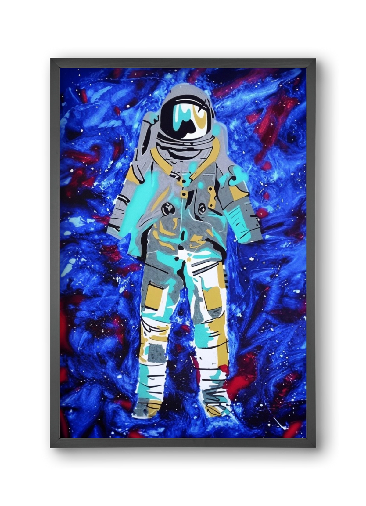 Astronaut, 30x45 cm (30x45 cm), Fekete keret