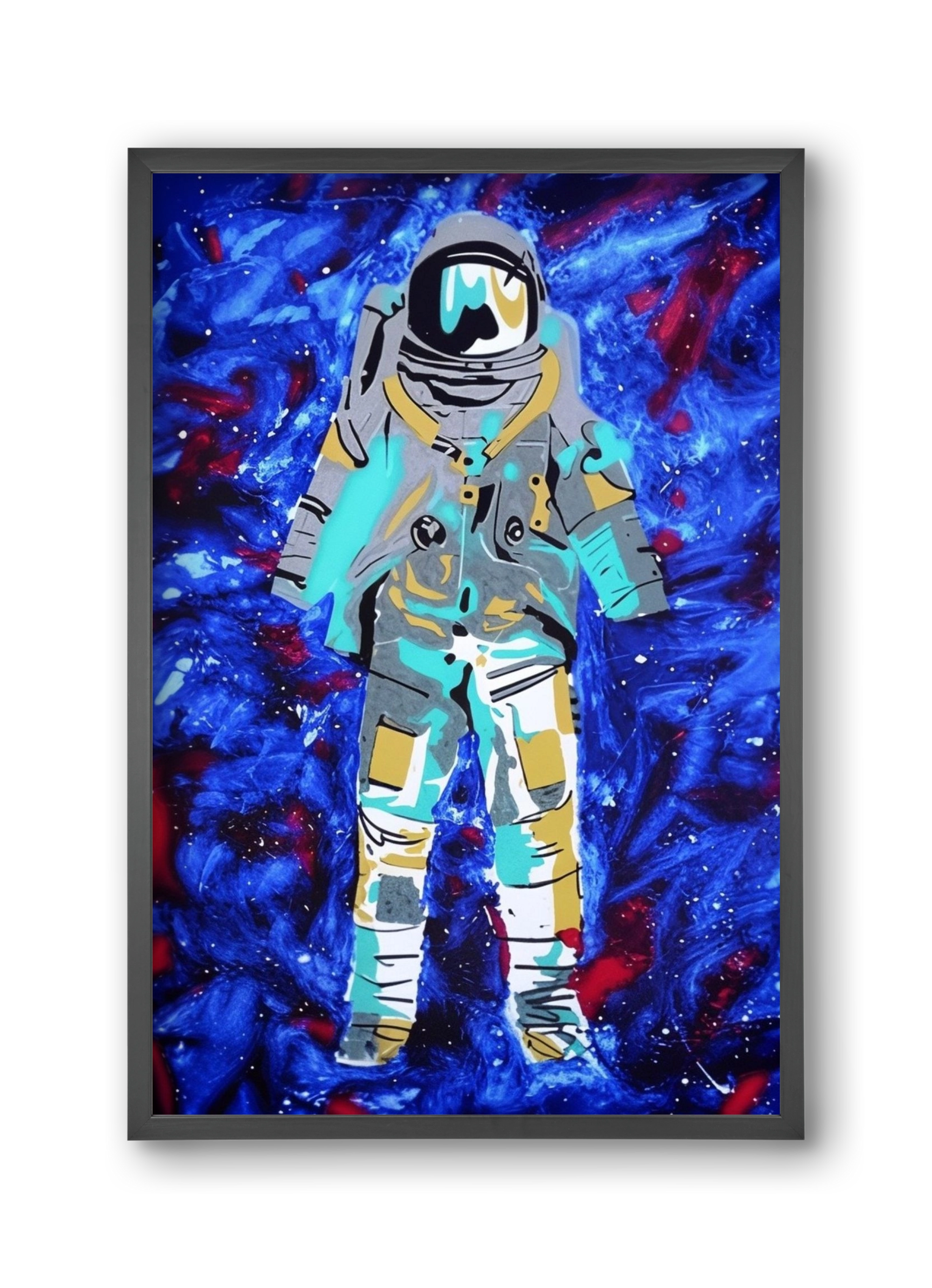 Astronaut, 30x45 cm (30x45 cm), Fekete keret