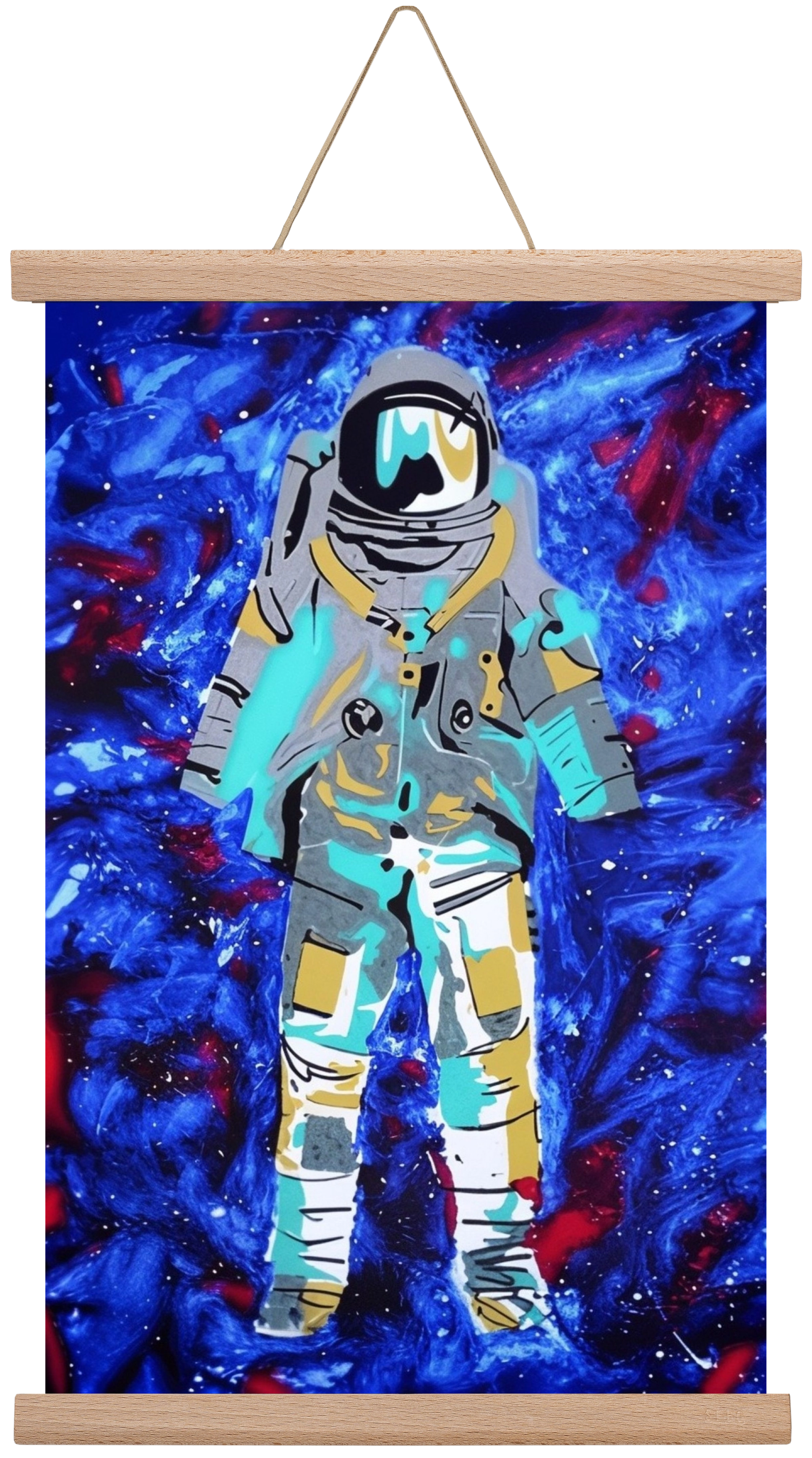 Astronaut, 30x45 cm (30x45 cm), Tölgy akasztó