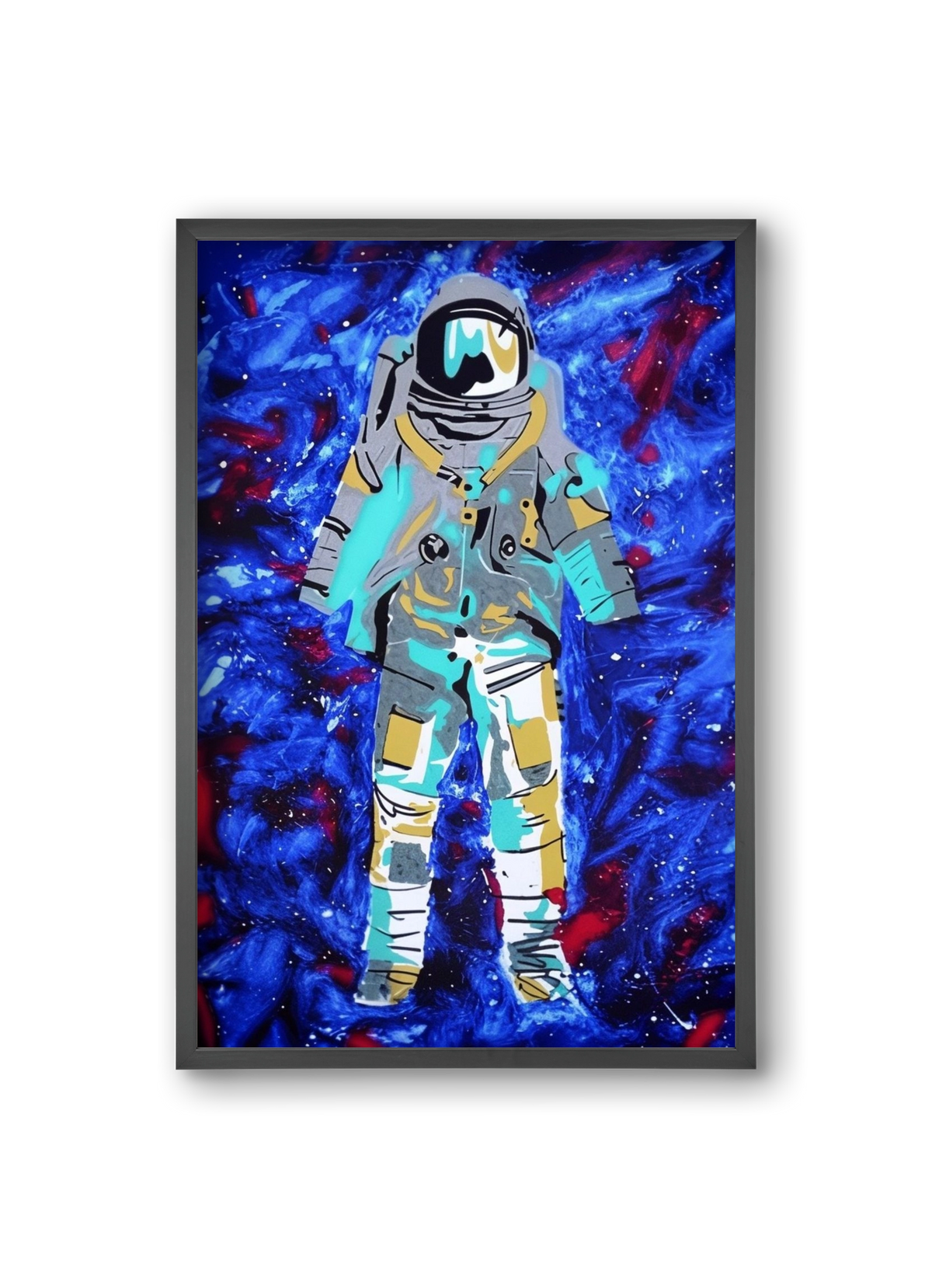 Astronaut, 20x30 cm (20x30 cm), Fekete keret