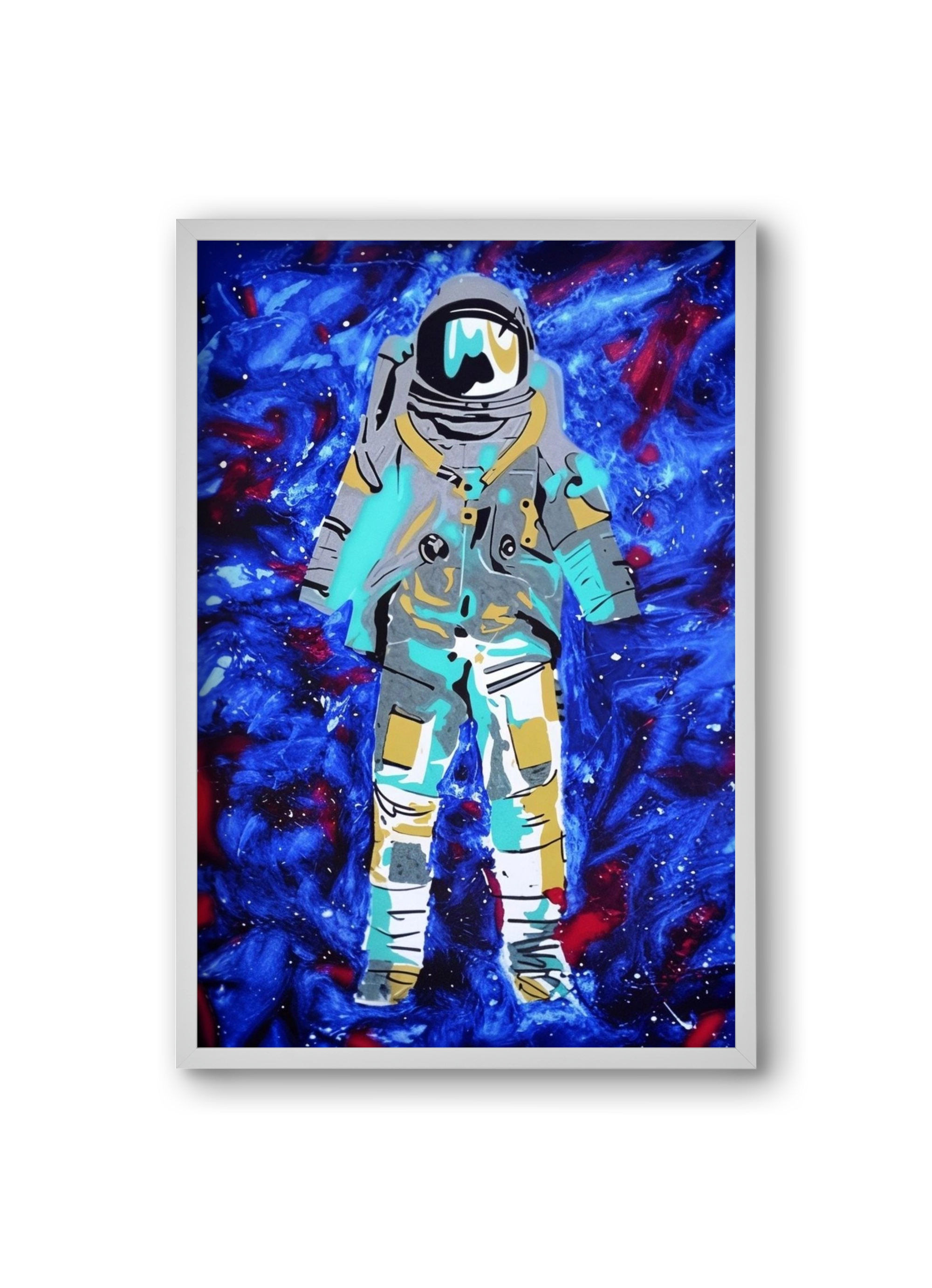 Astronaut, 20x30 cm (20x30 cm), Fehér keret