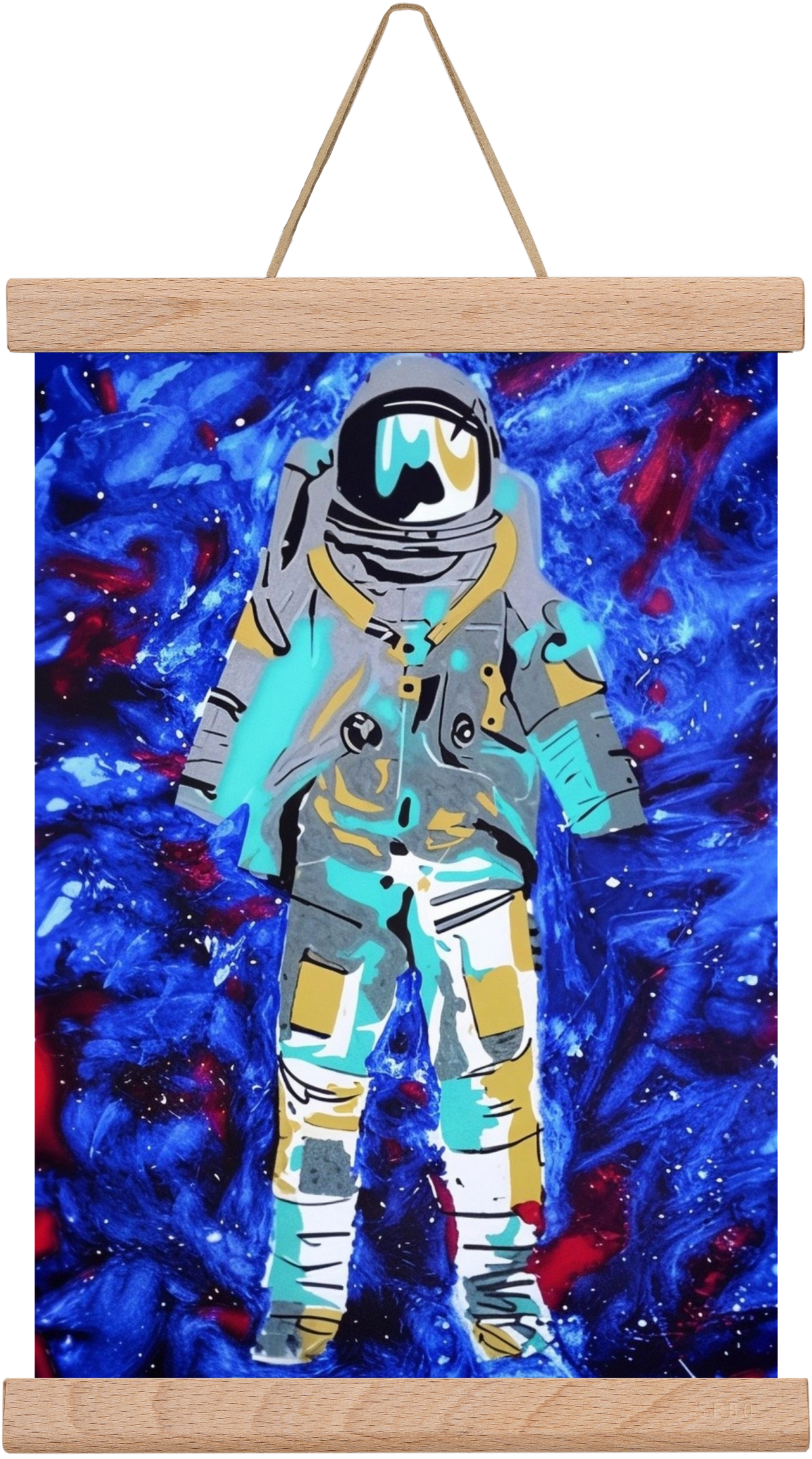 Astronaut, 20x30 cm (20x30 cm), Tölgy akasztó