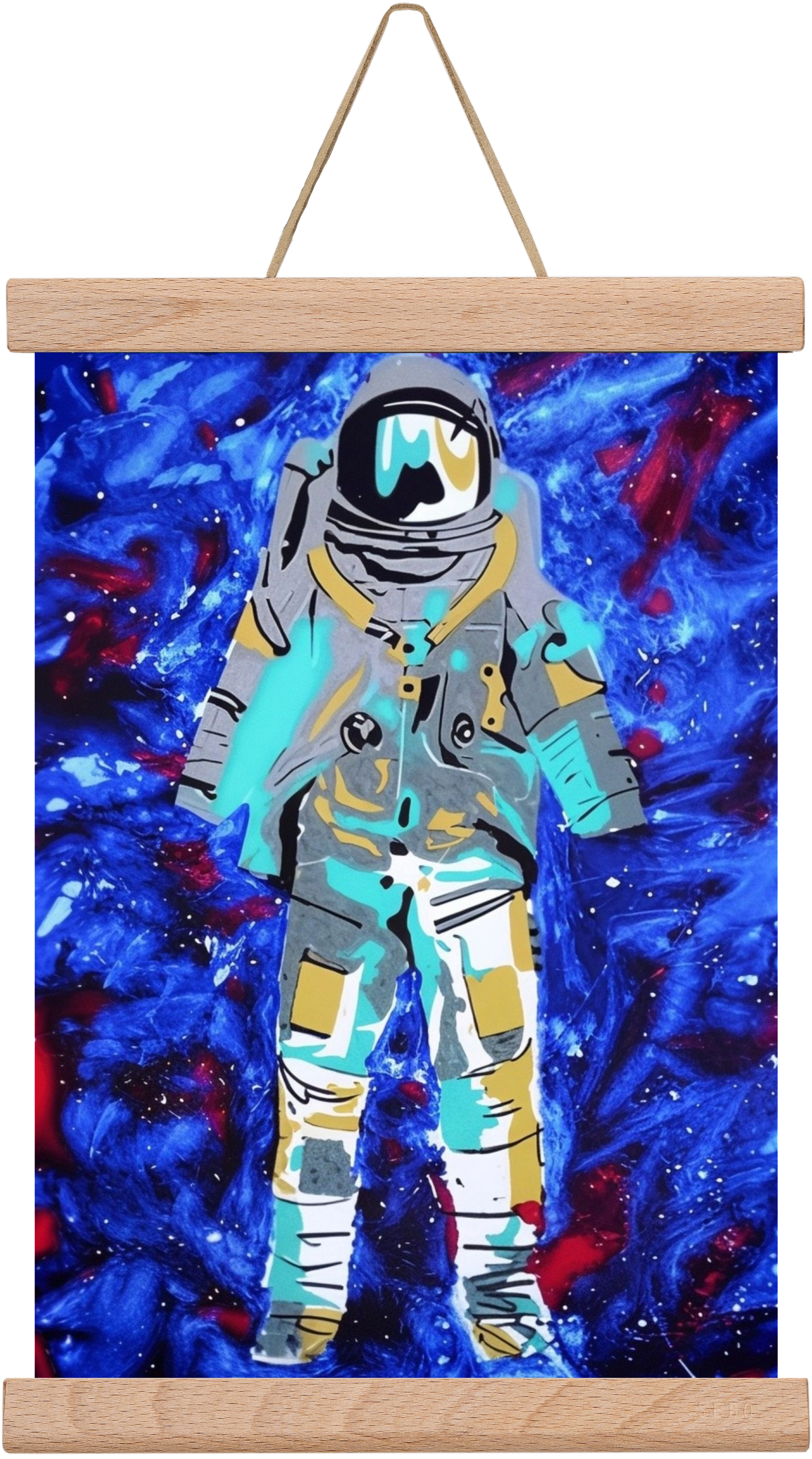 Astronaut, 20x30 cm (20x30 cm), Tölgy akasztó