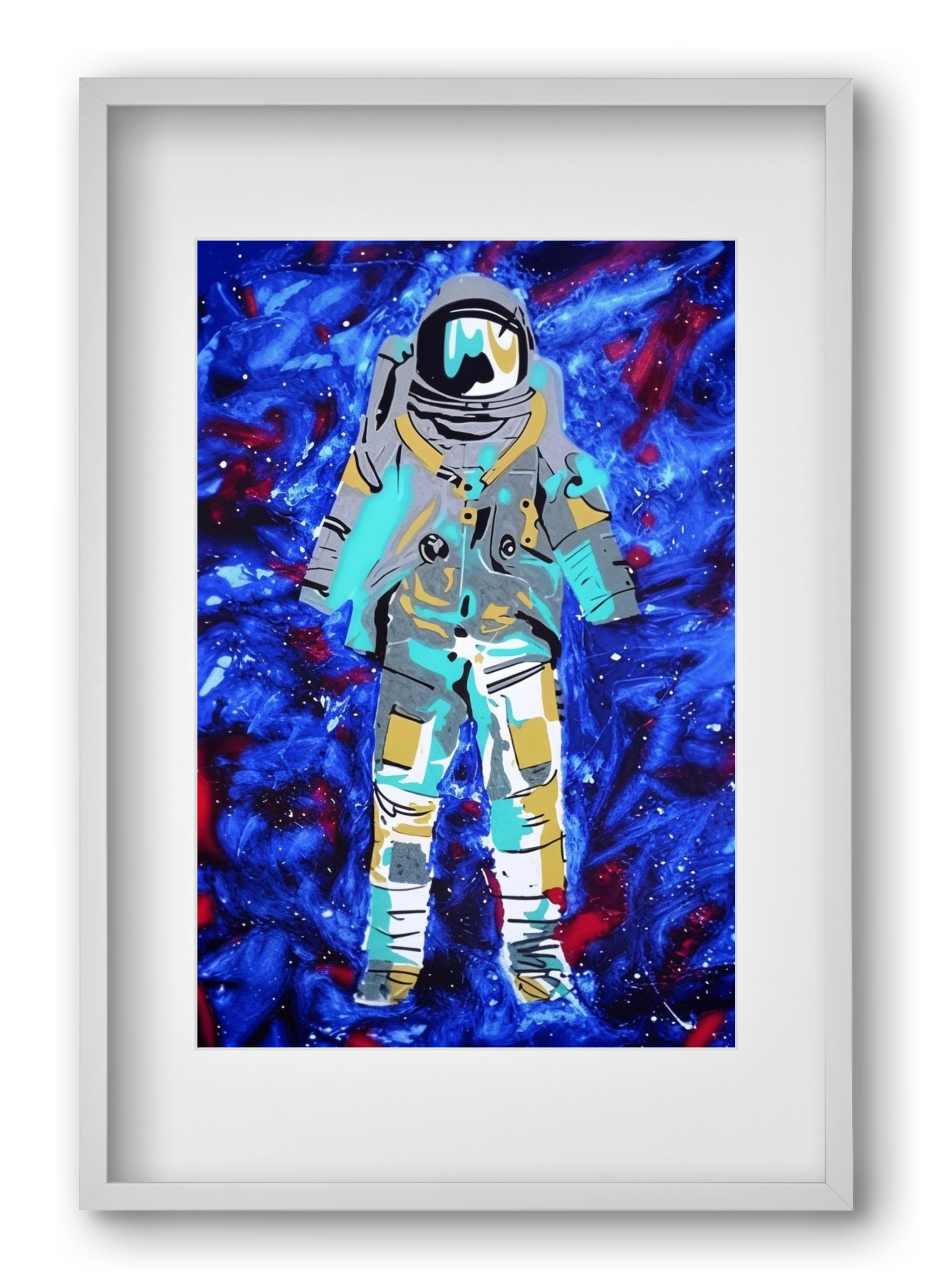 Astronaut, 40x60 cm (30x45 cm), Fehér keret, paszpartuval
