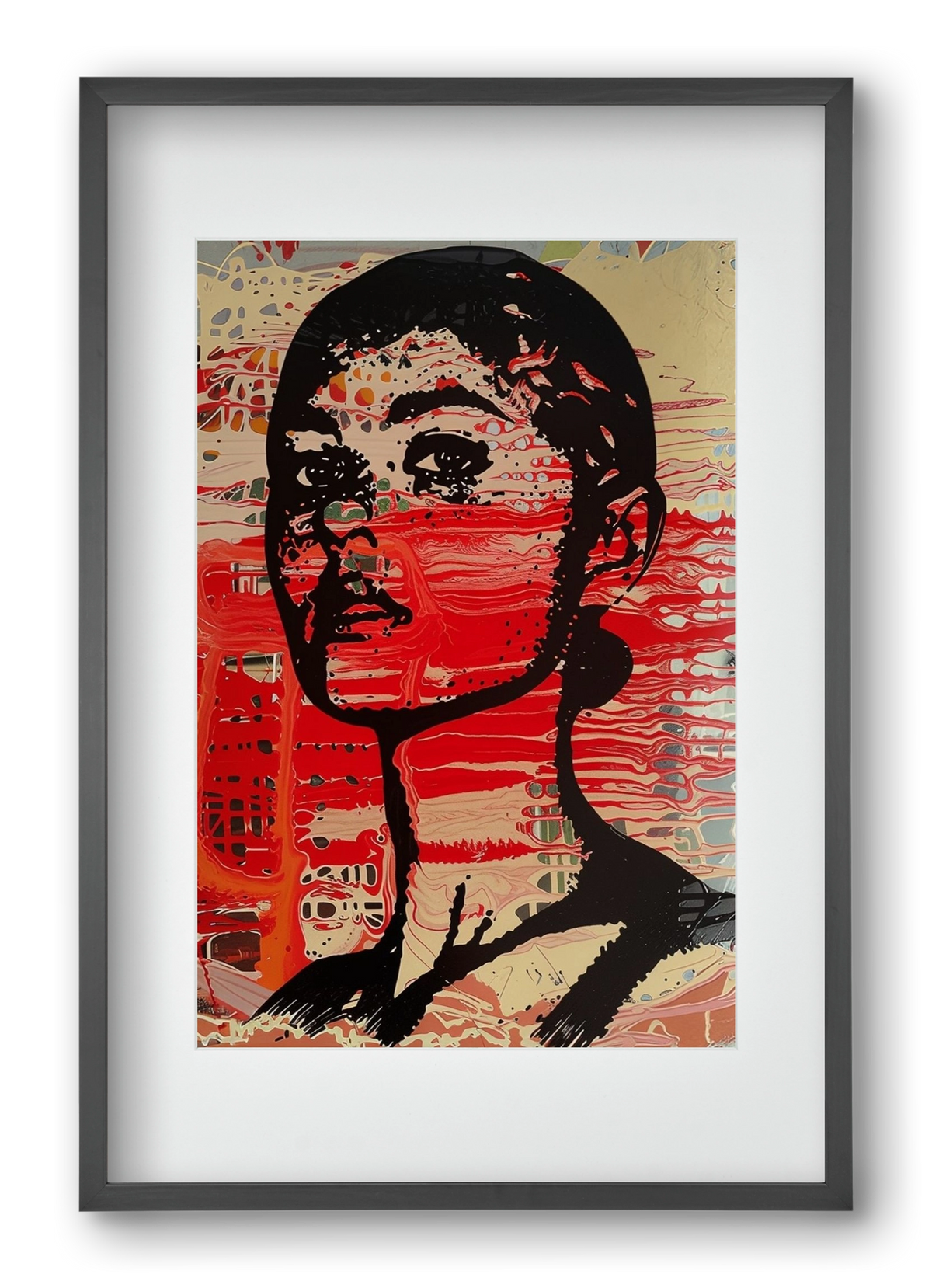 Blood Line, 40x60 cm (30x45 cm), Fekete keret, paszpartuval