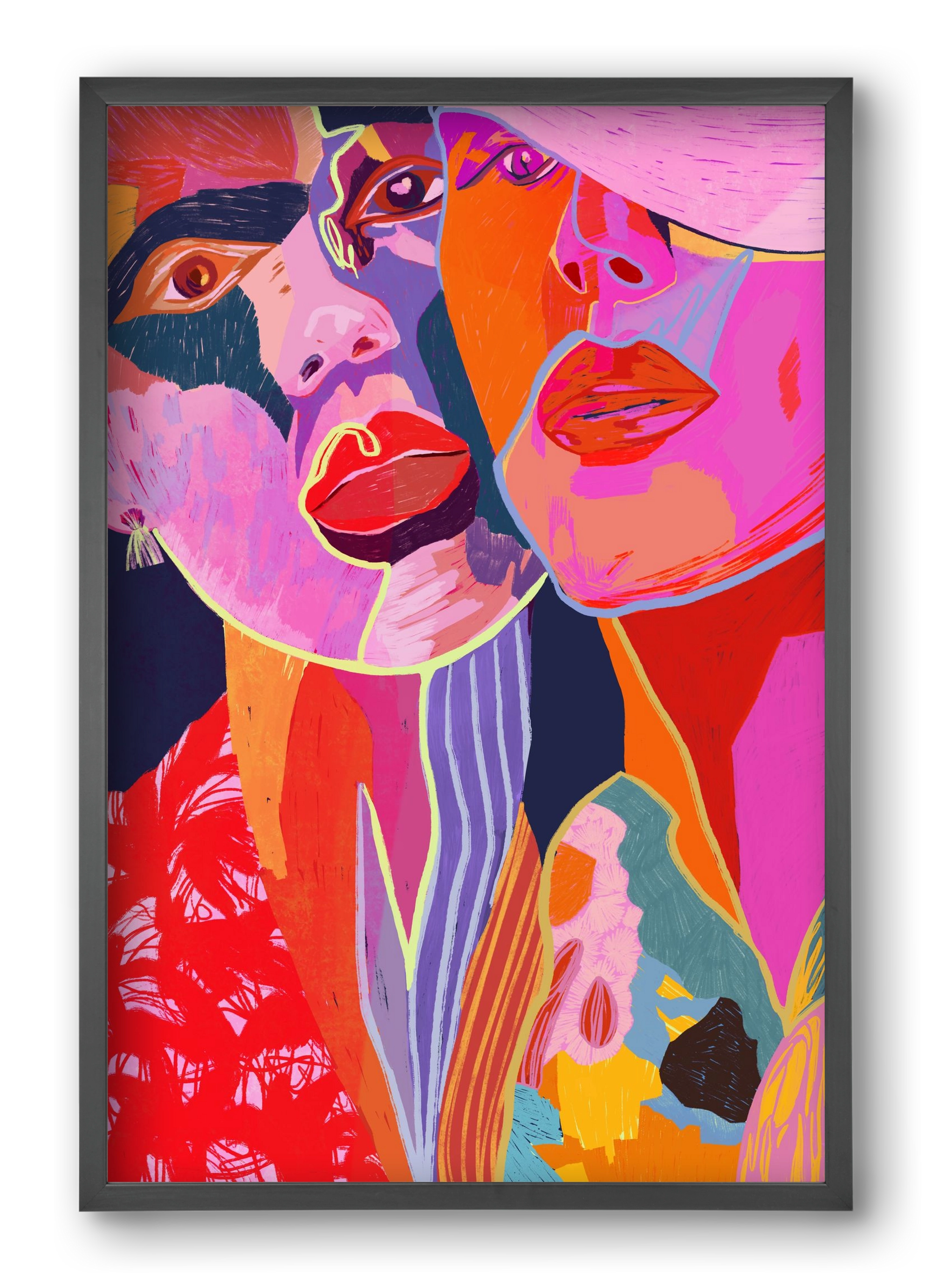 Soulmates, 40x60 cm (40x60 cm), Fekete keret