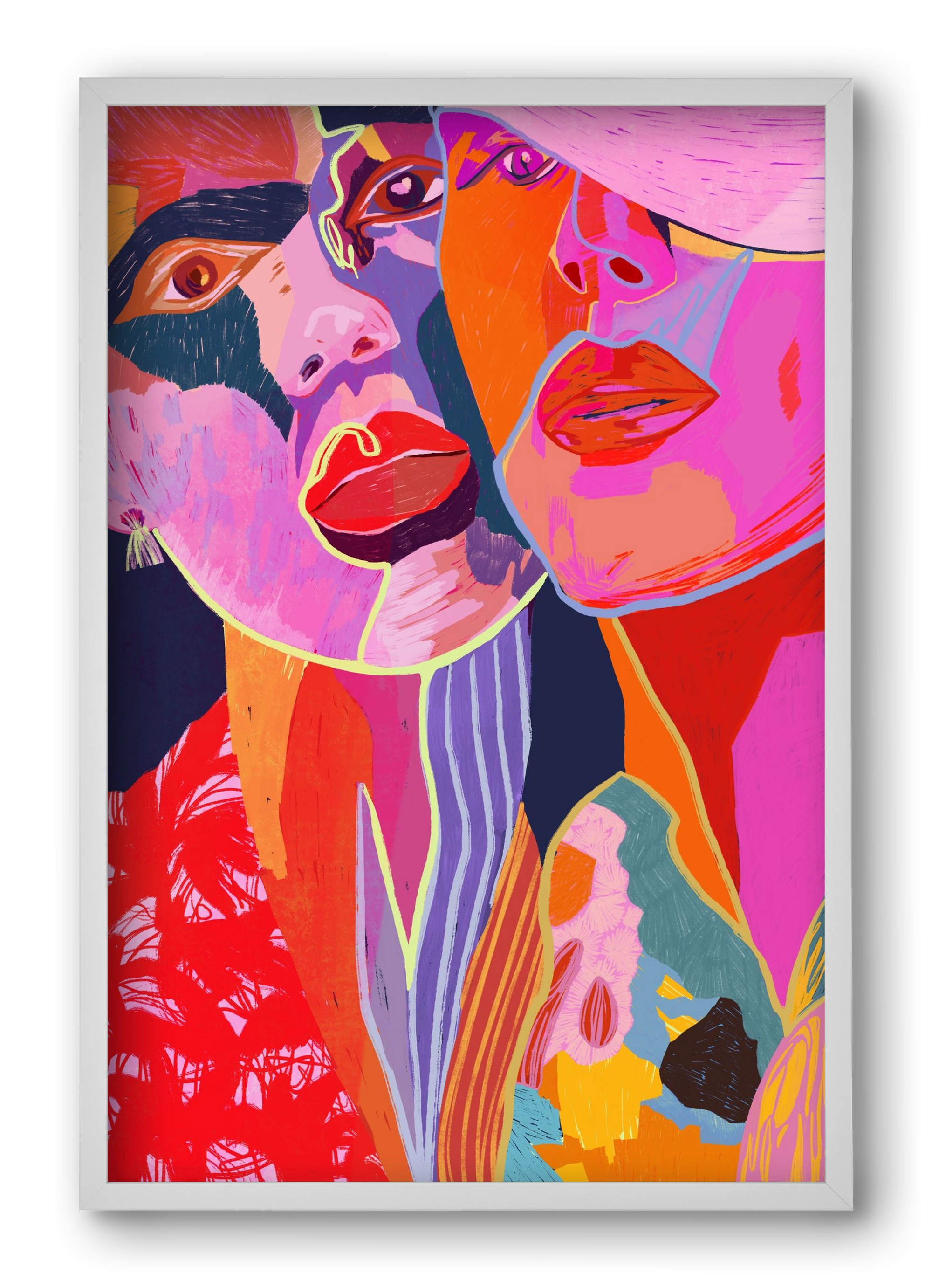 Soulmates, 40x60 cm (40x60 cm), Fehér keret
