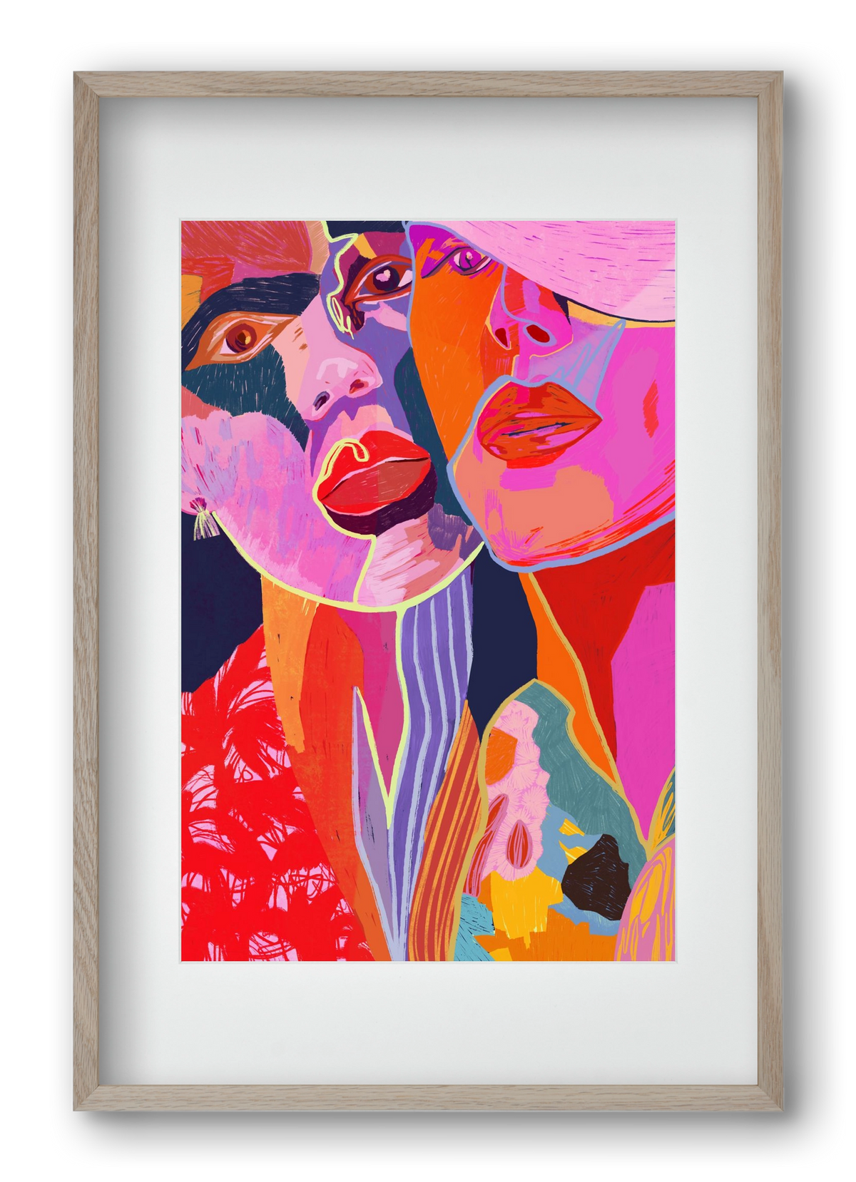 Soulmates, 40x60 cm (30x45 cm), Tölgy keret, paszpartuval