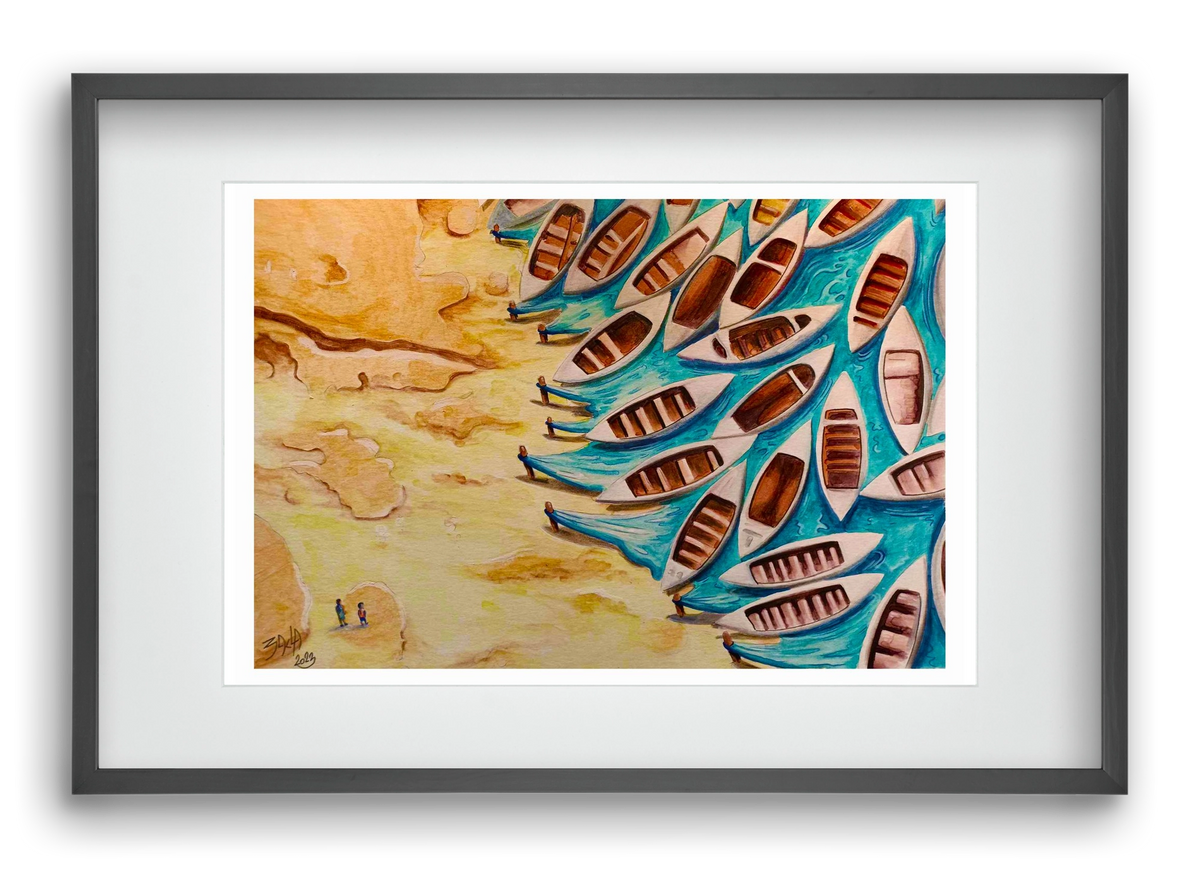 water, 60x40 cm (45x30 cm), Fekete keret, paszpartuval