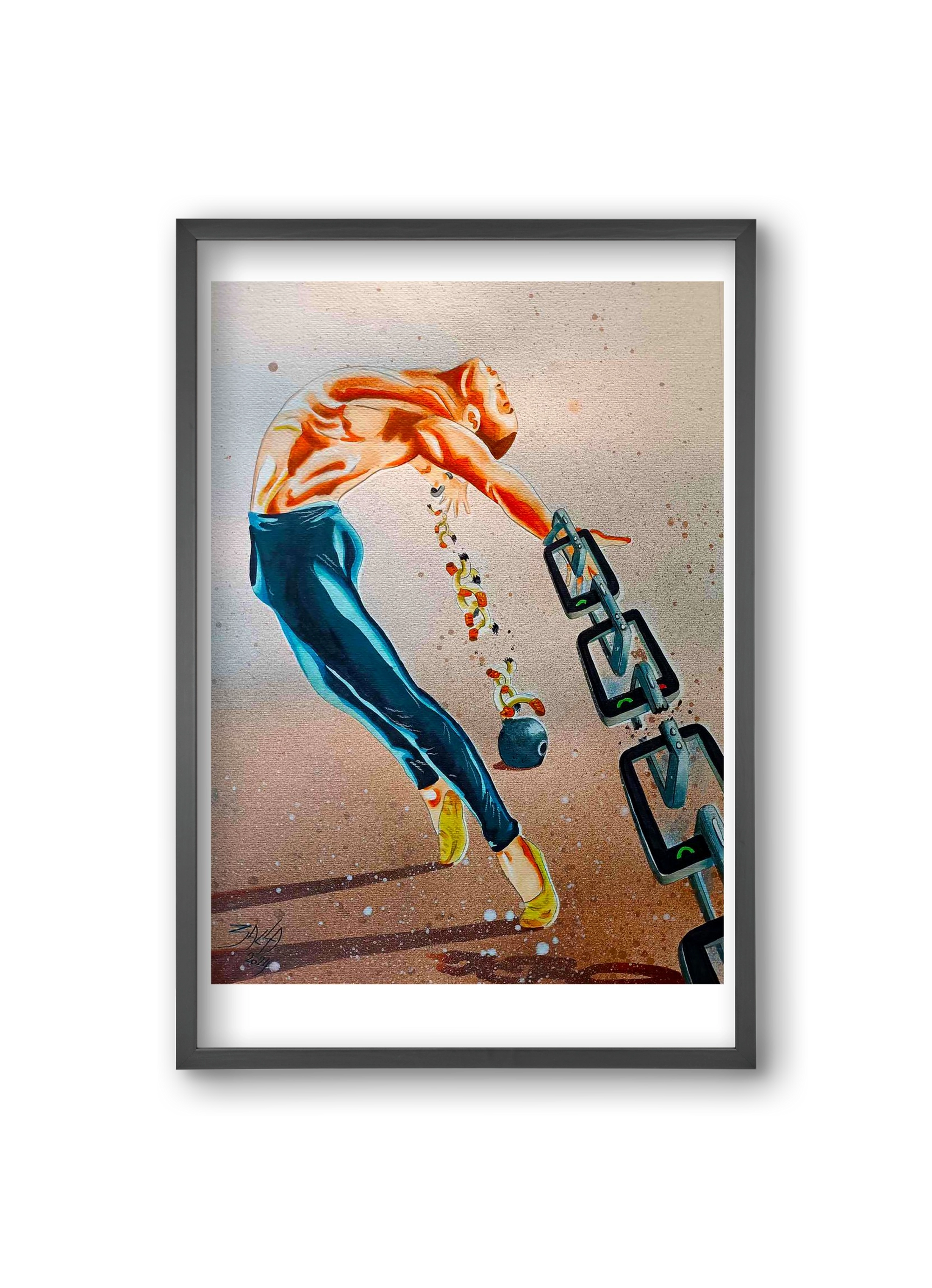 dependence, 20x30 cm (20x30 cm), Fekete keret