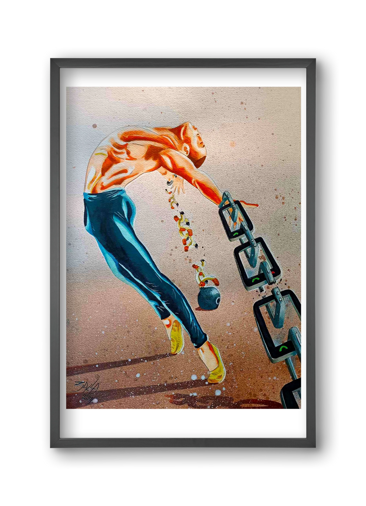dependence, 30x45 cm (30x45 cm), Fekete keret