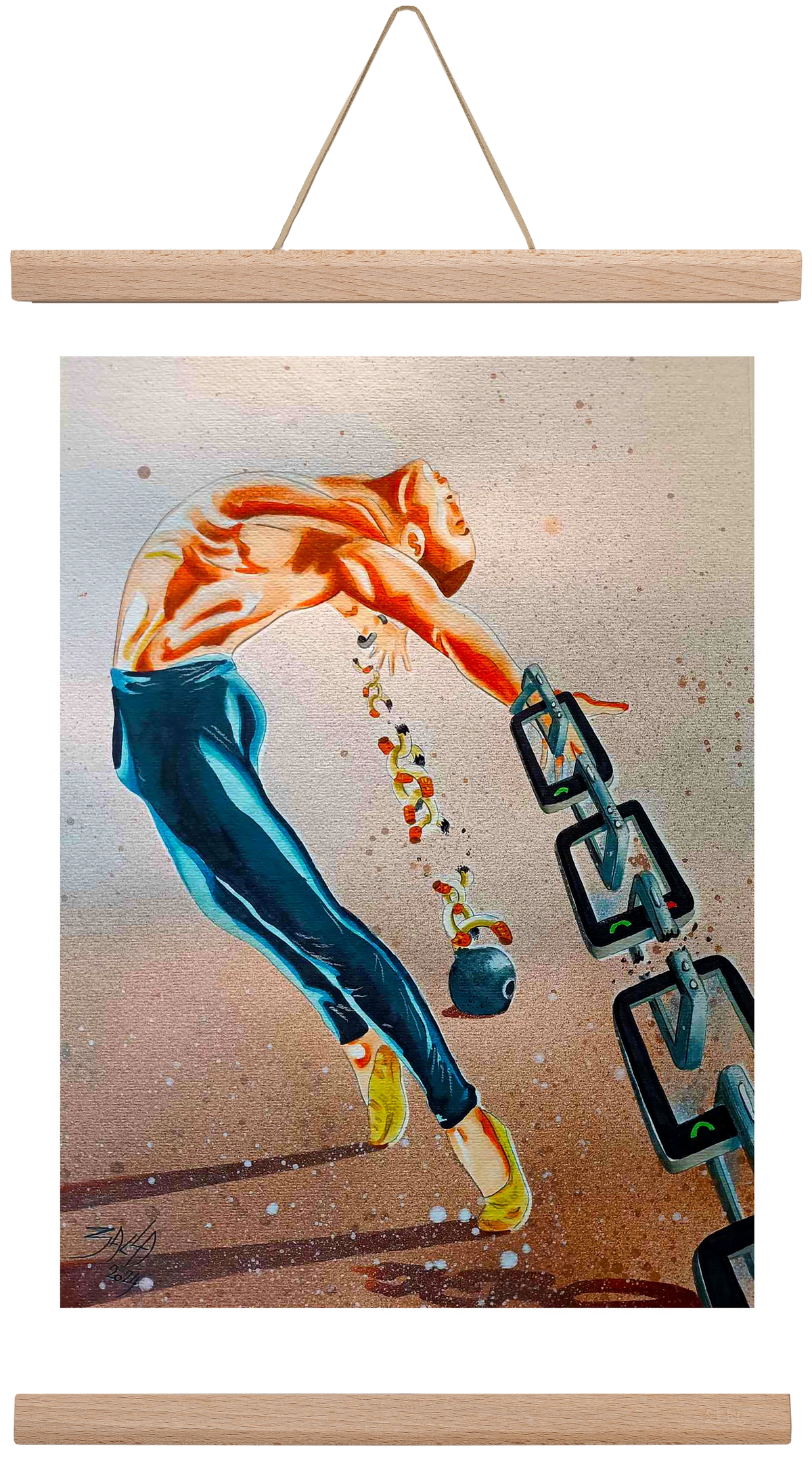 dependence, 30x45 cm (30x45 cm), Tölgy akasztó
