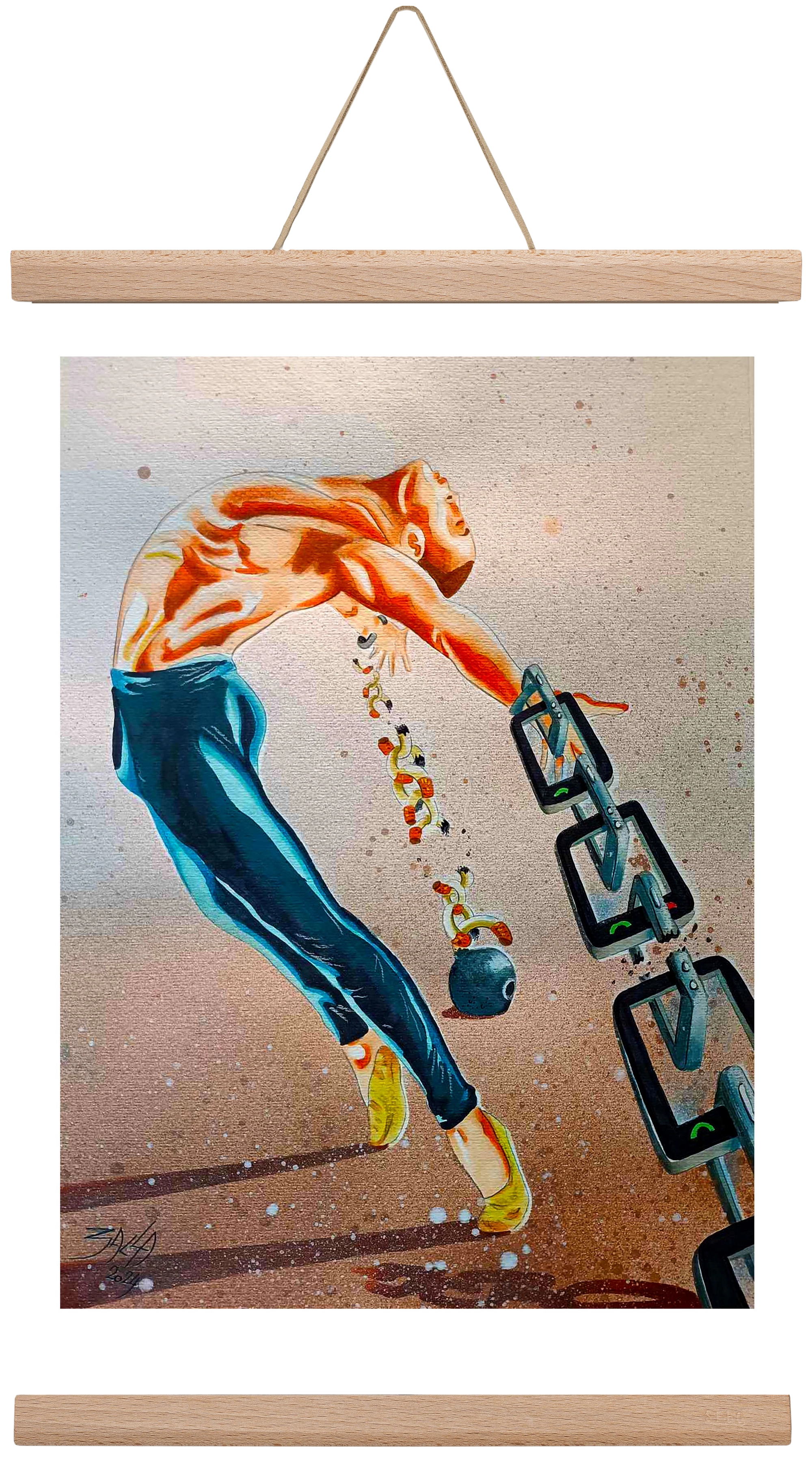 dependence, 30x45 cm (30x45 cm), Tölgy akasztó
