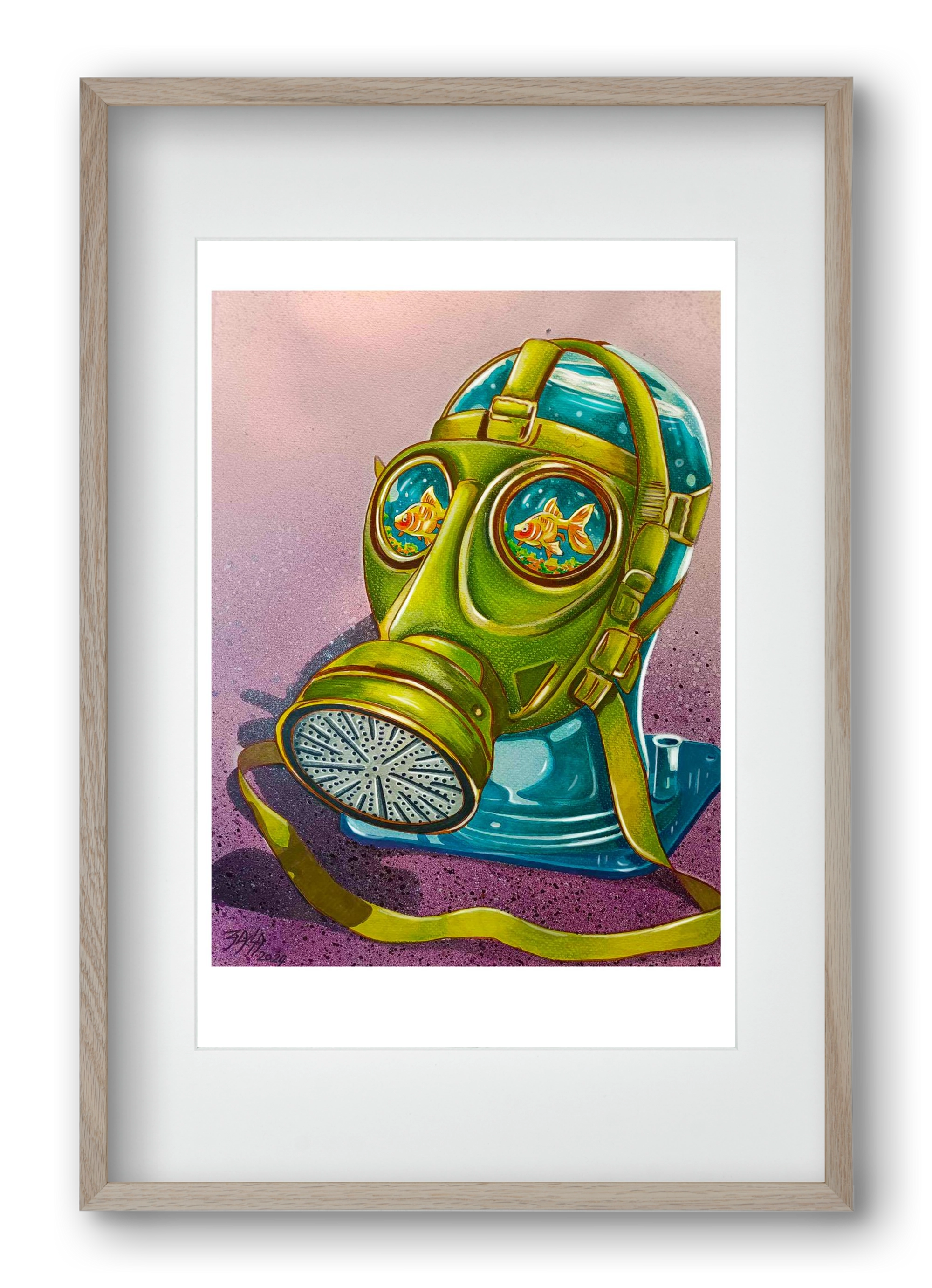 no comment, 40x60 cm (30x45 cm), Tölgy keret, paszpartuval
