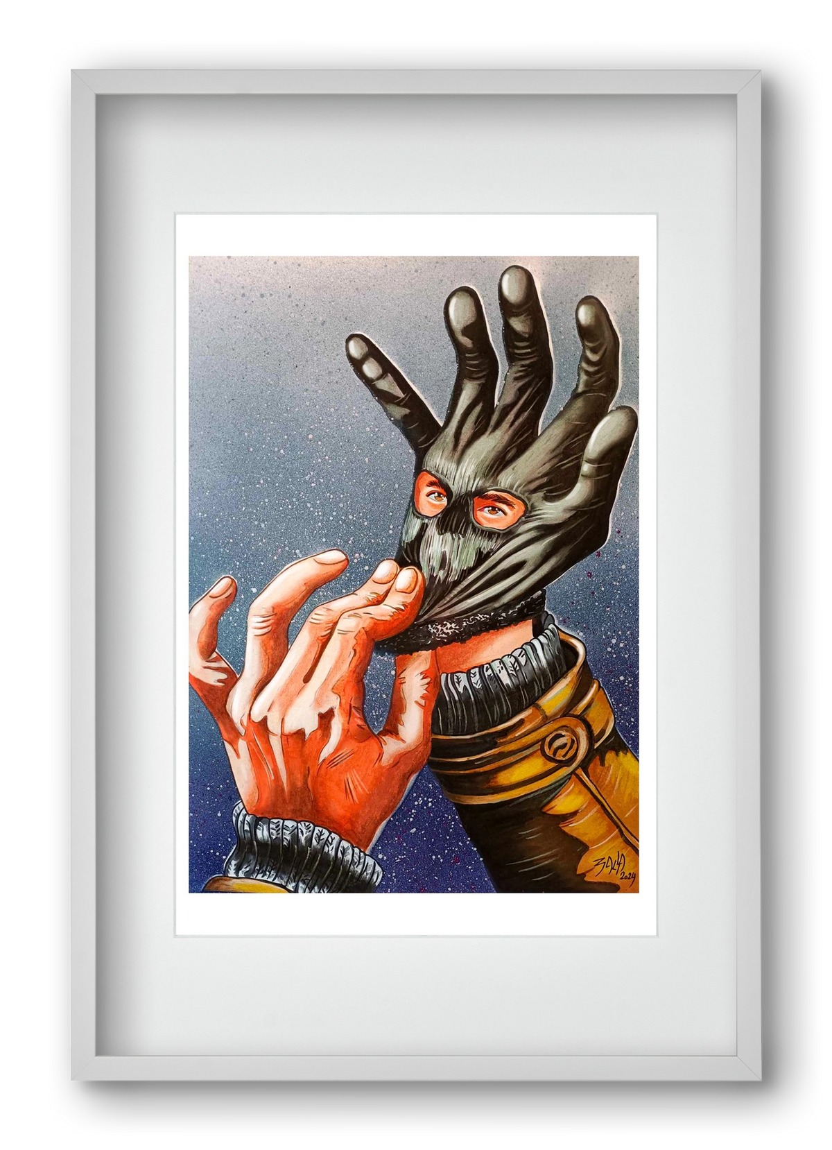 online terror, 40x60 cm (30x45 cm), Fehér keret, paszpartuval