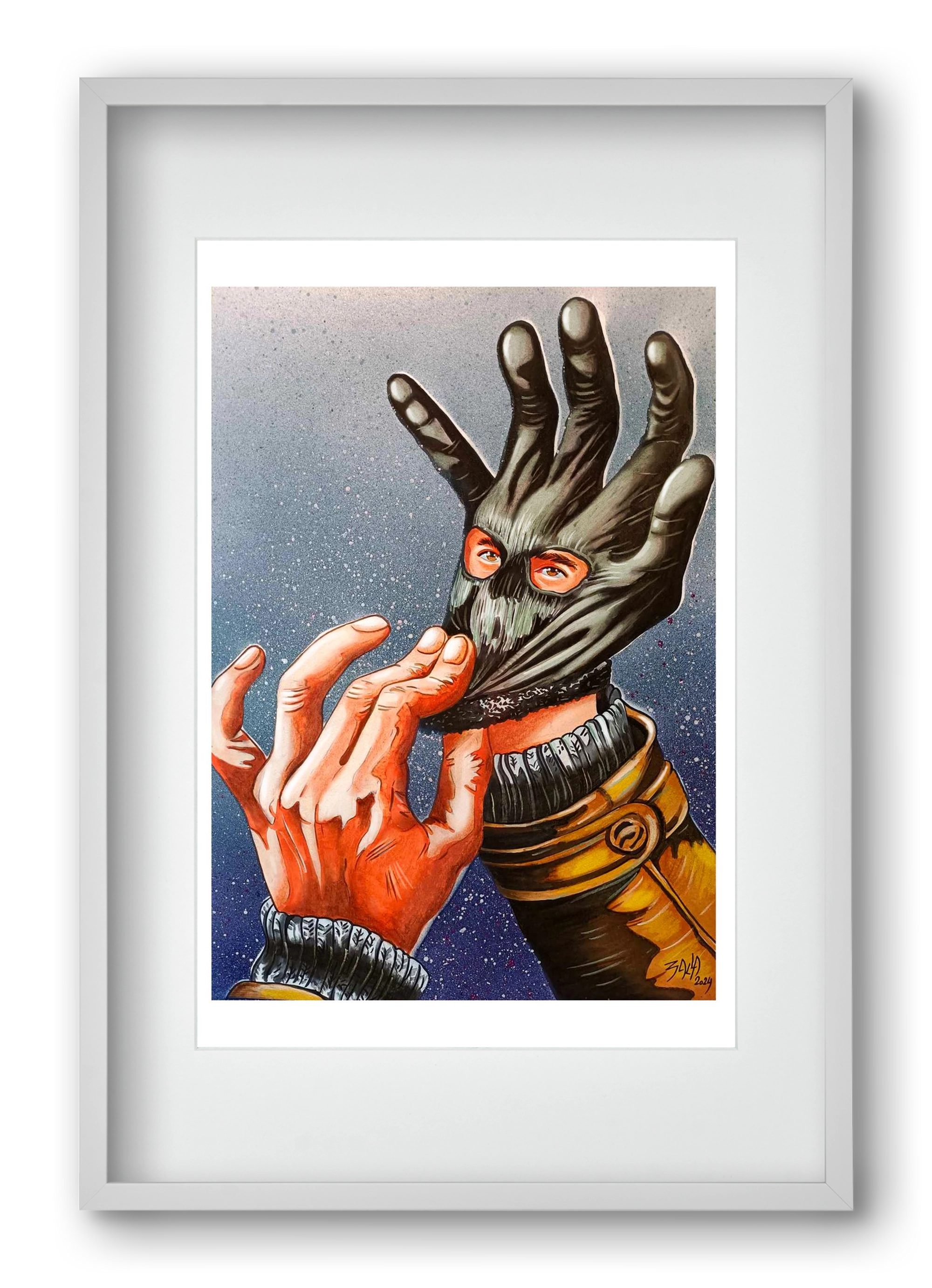 online terror, 40x60 cm (30x45 cm), Fehér keret, paszpartuval