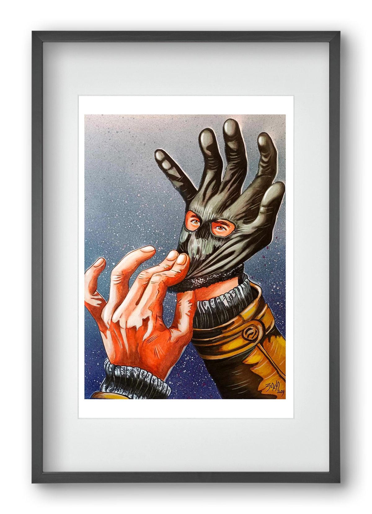 online terror, 40x60 cm (30x45 cm), Fekete keret, paszpartuval