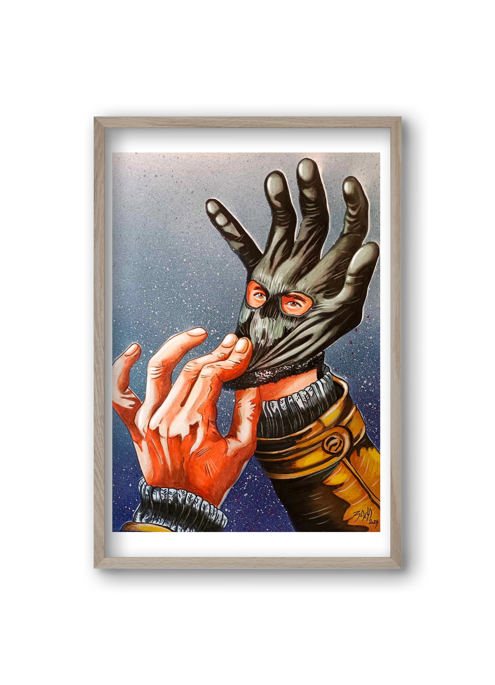 online terror, 20x30 cm (20x30 cm), Tölgy keret