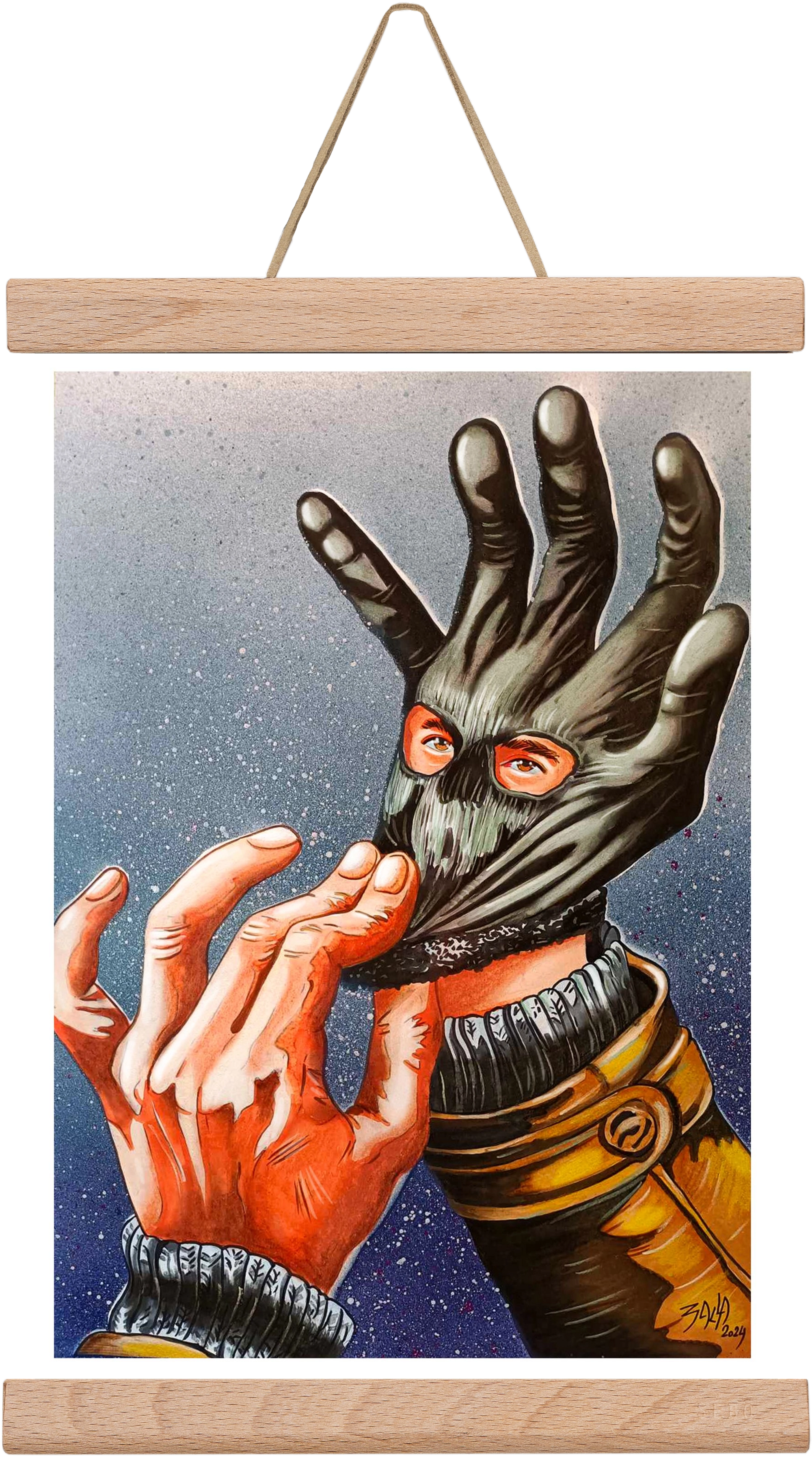 online terror, 20x30 cm (20x30 cm), Tölgy akasztó