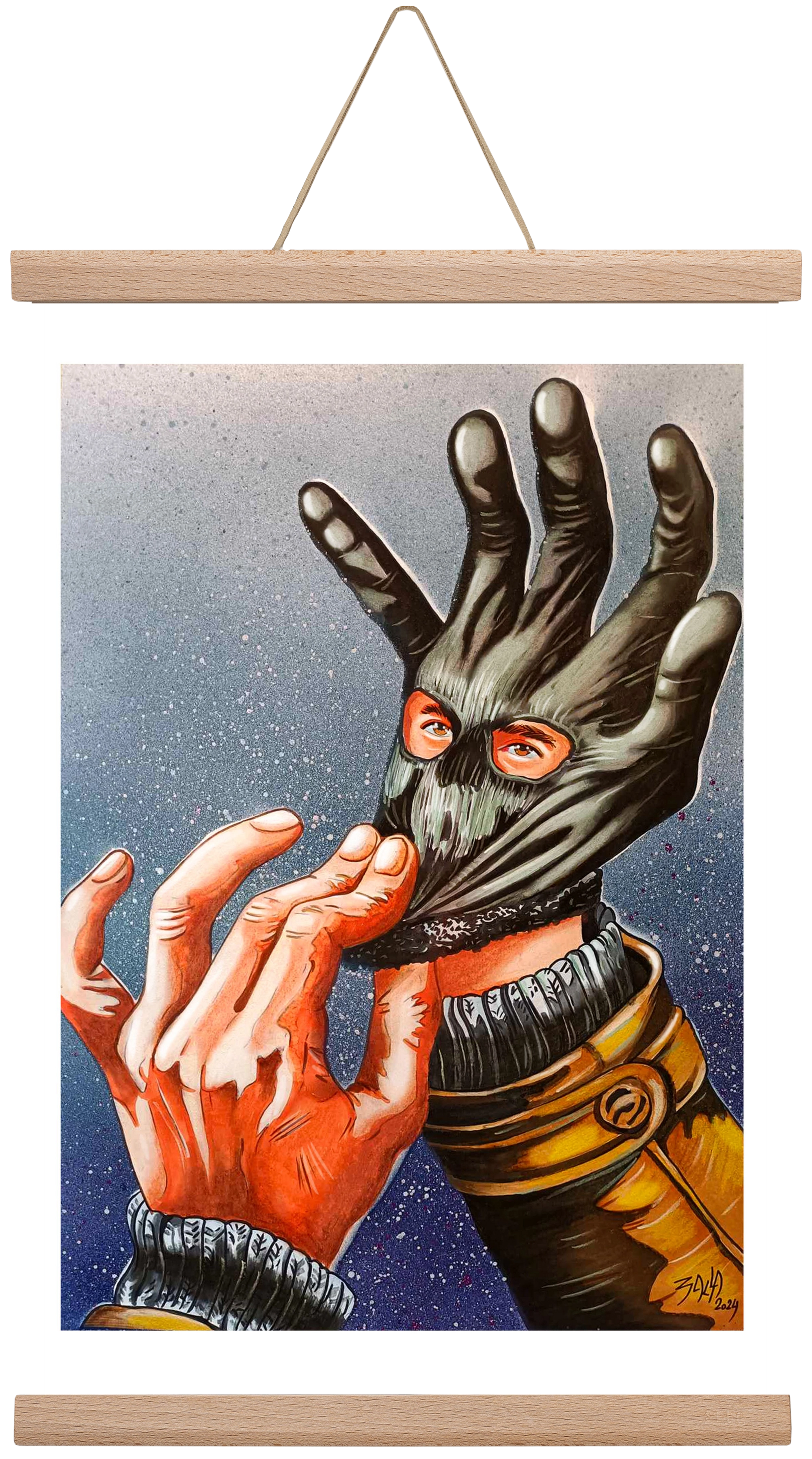 online terror, 30x45 cm (30x45 cm), Tölgy akasztó