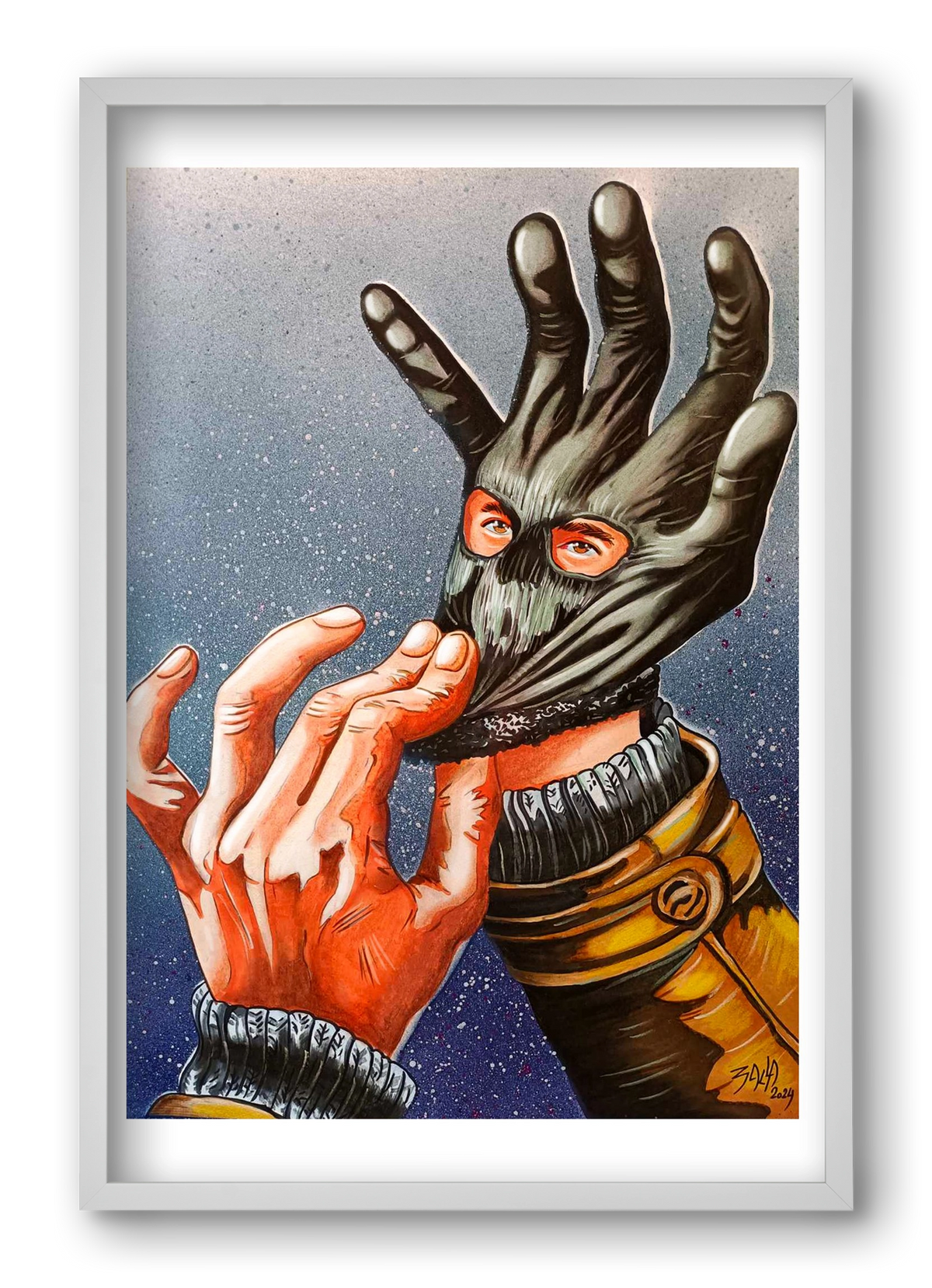 online terror, 40x60 cm (40x60 cm), Fehér keret