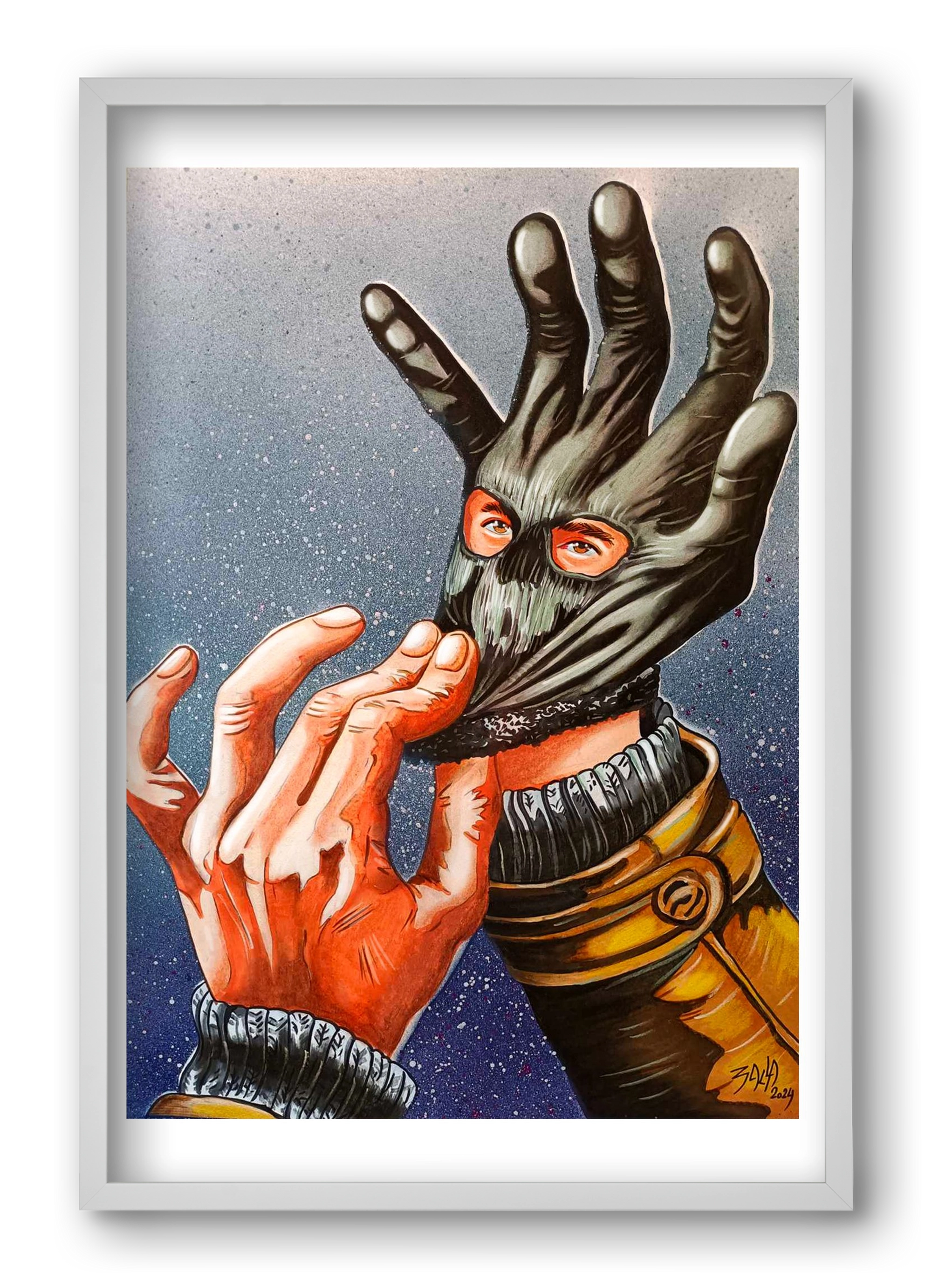 online terror, 40x60 cm (40x60 cm), Fehér keret