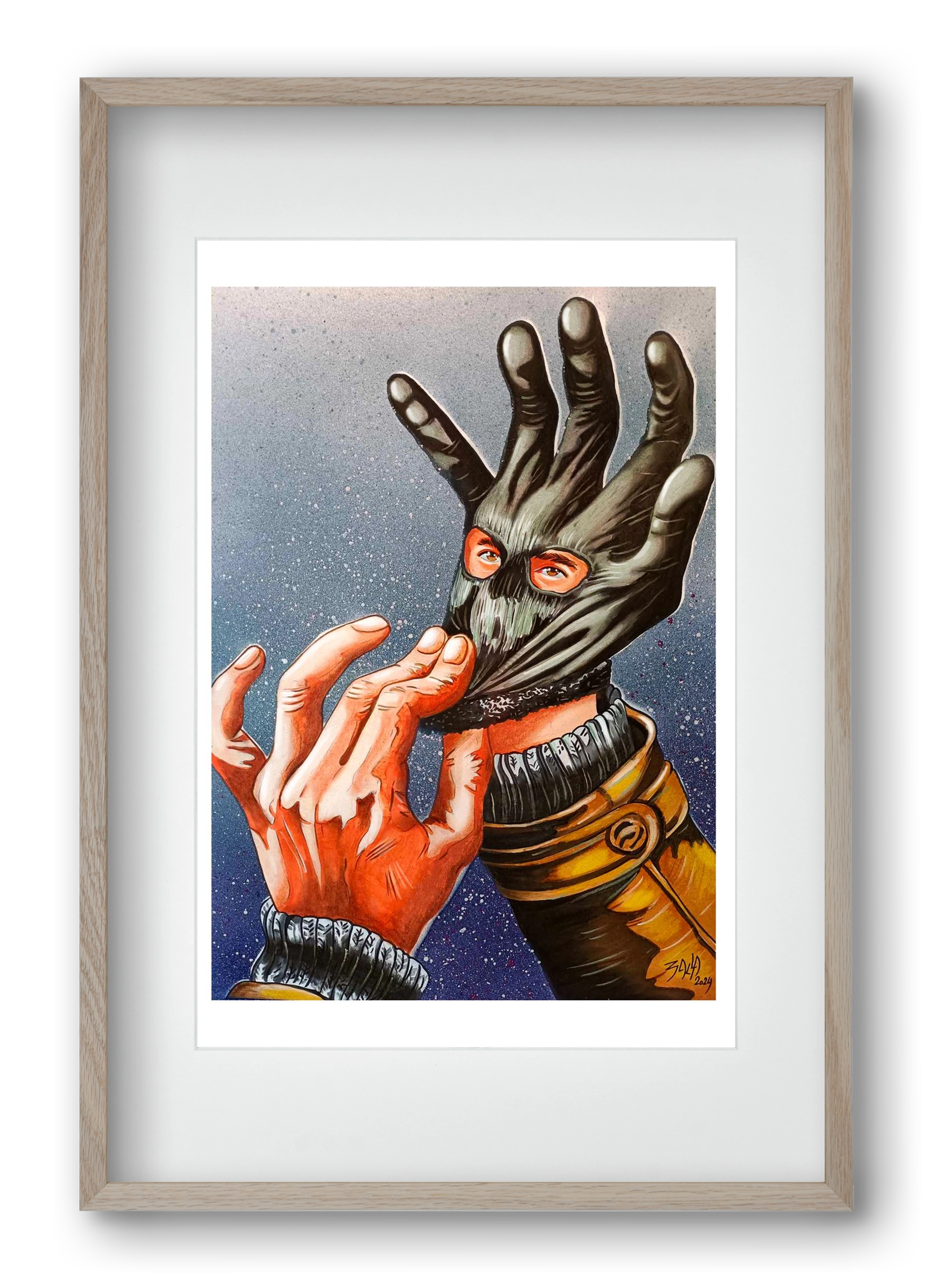 online terror, 40x60 cm (30x45 cm), Tölgy keret, paszpartuval