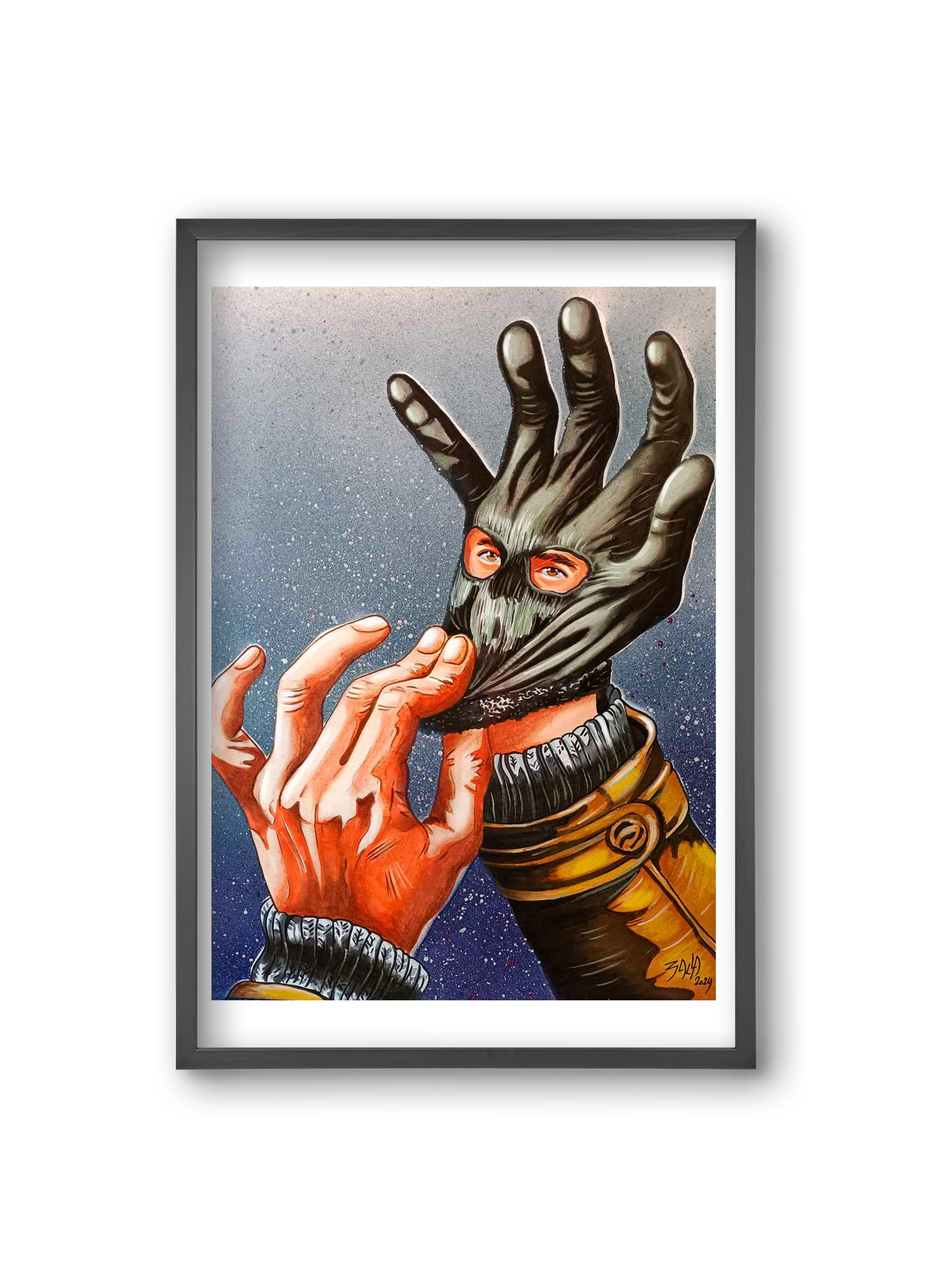 online terror, 20x30 cm (20x30 cm), Fekete keret