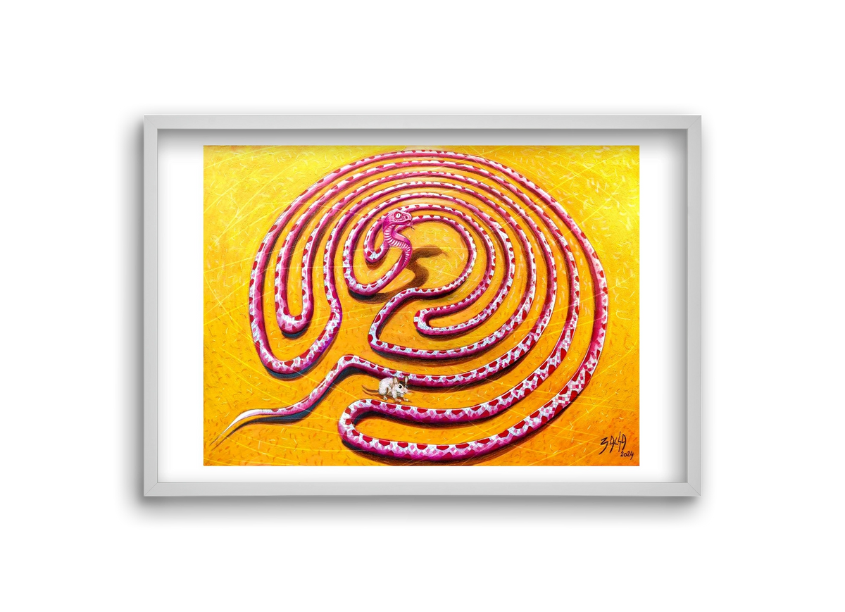 tévút, 30x20 cm (30x20 cm), Fehér keret