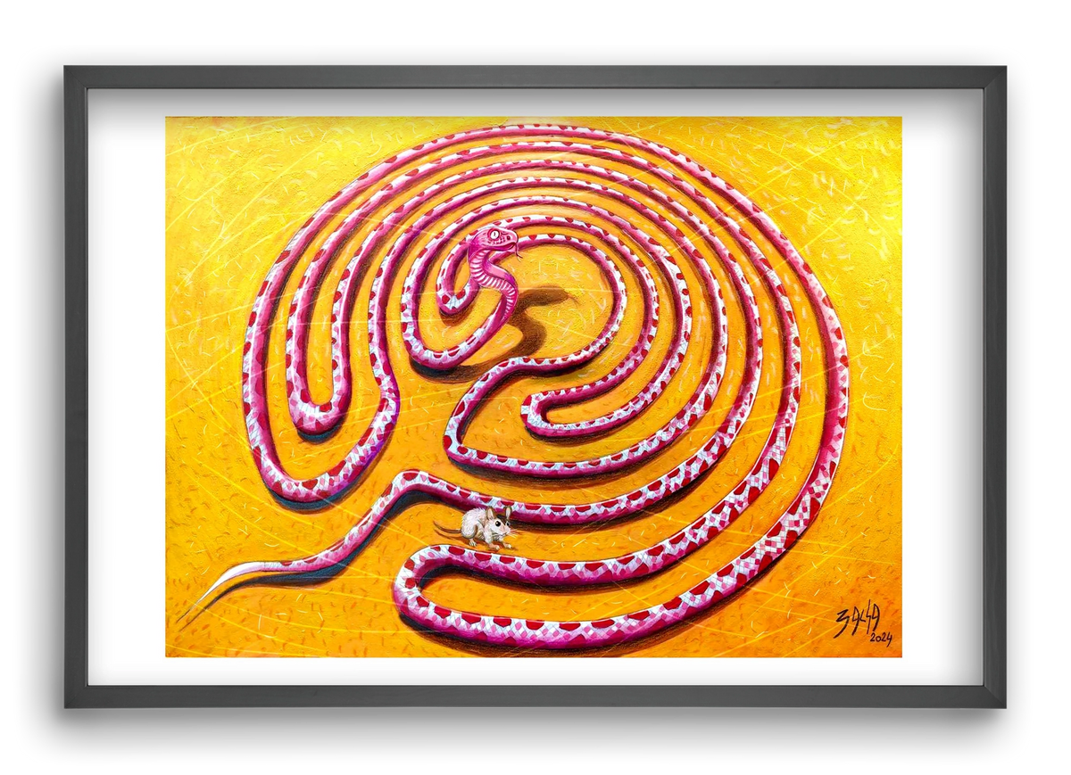 tévút, 60x40 cm (60x40 cm), Fekete keret